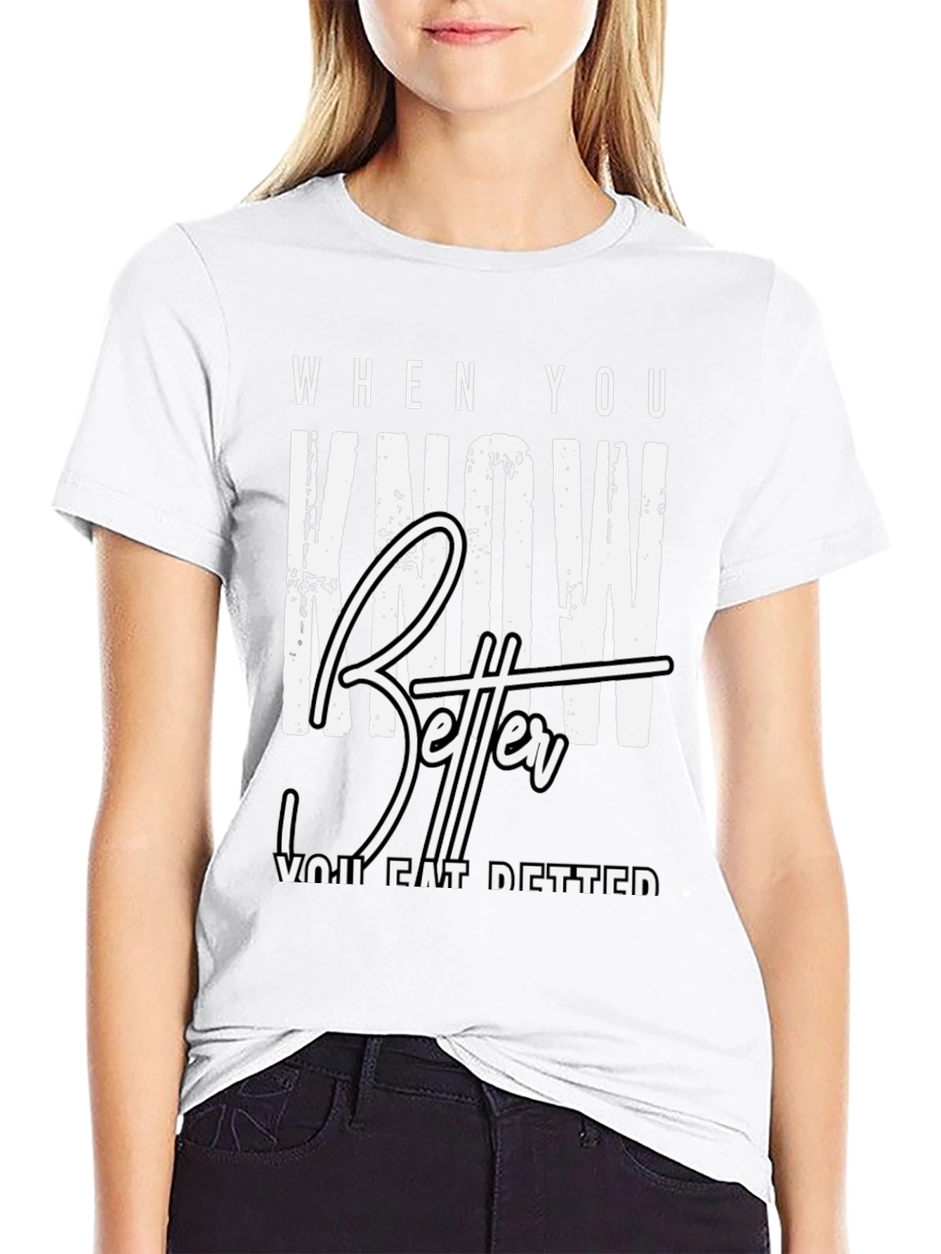 Know Better Do Better Black Graphic Tee