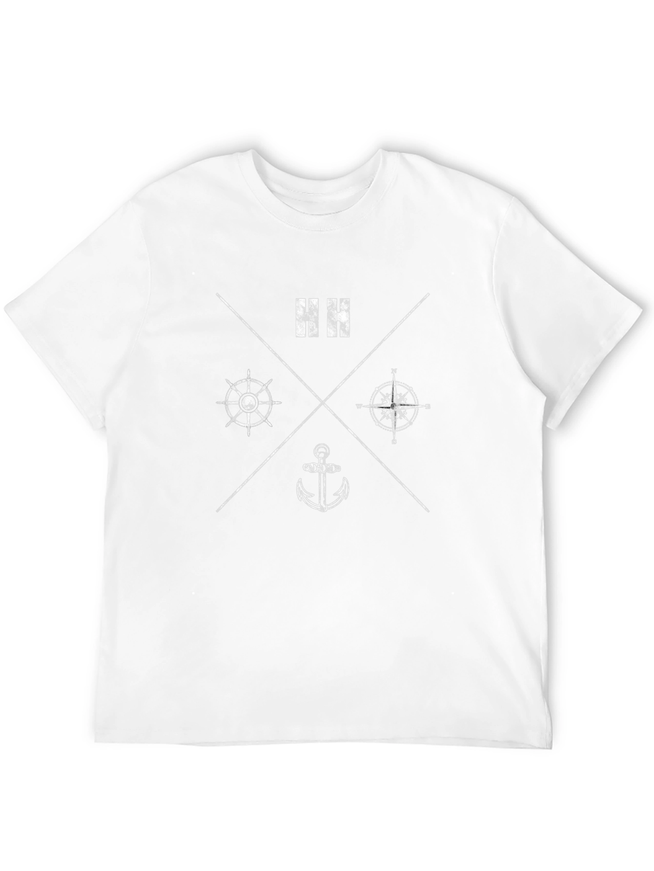 Nautical Compass Graphic Tee - Mens Black T-Shirt