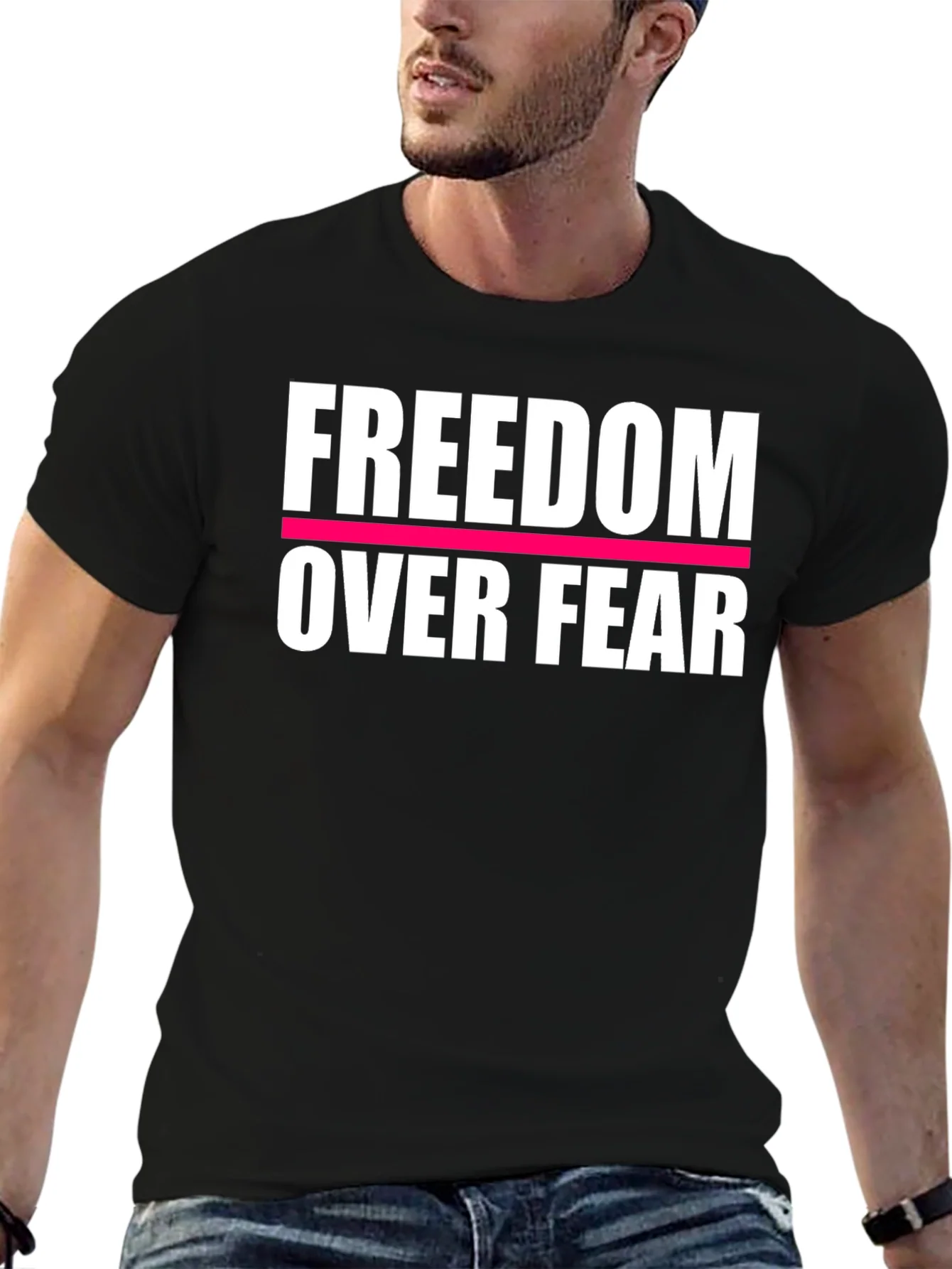 Freedom Over Fear Graphic Tee - Black
