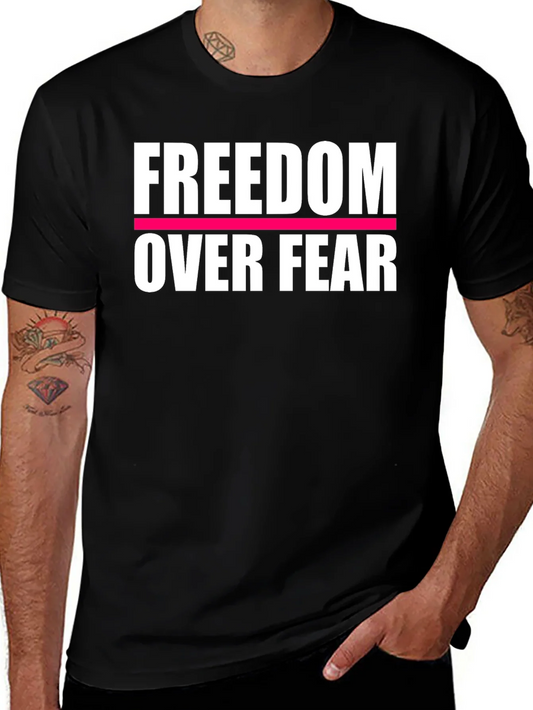 Freedom Over Fear Graphic Tee - Black