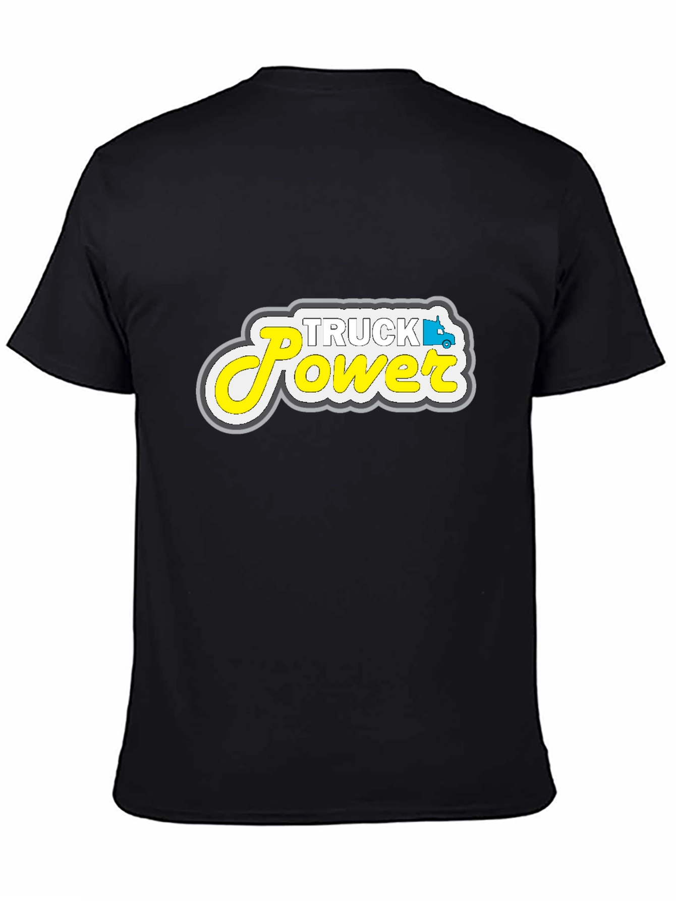 Truck Power Graphic Tee - Black Cotton Blend