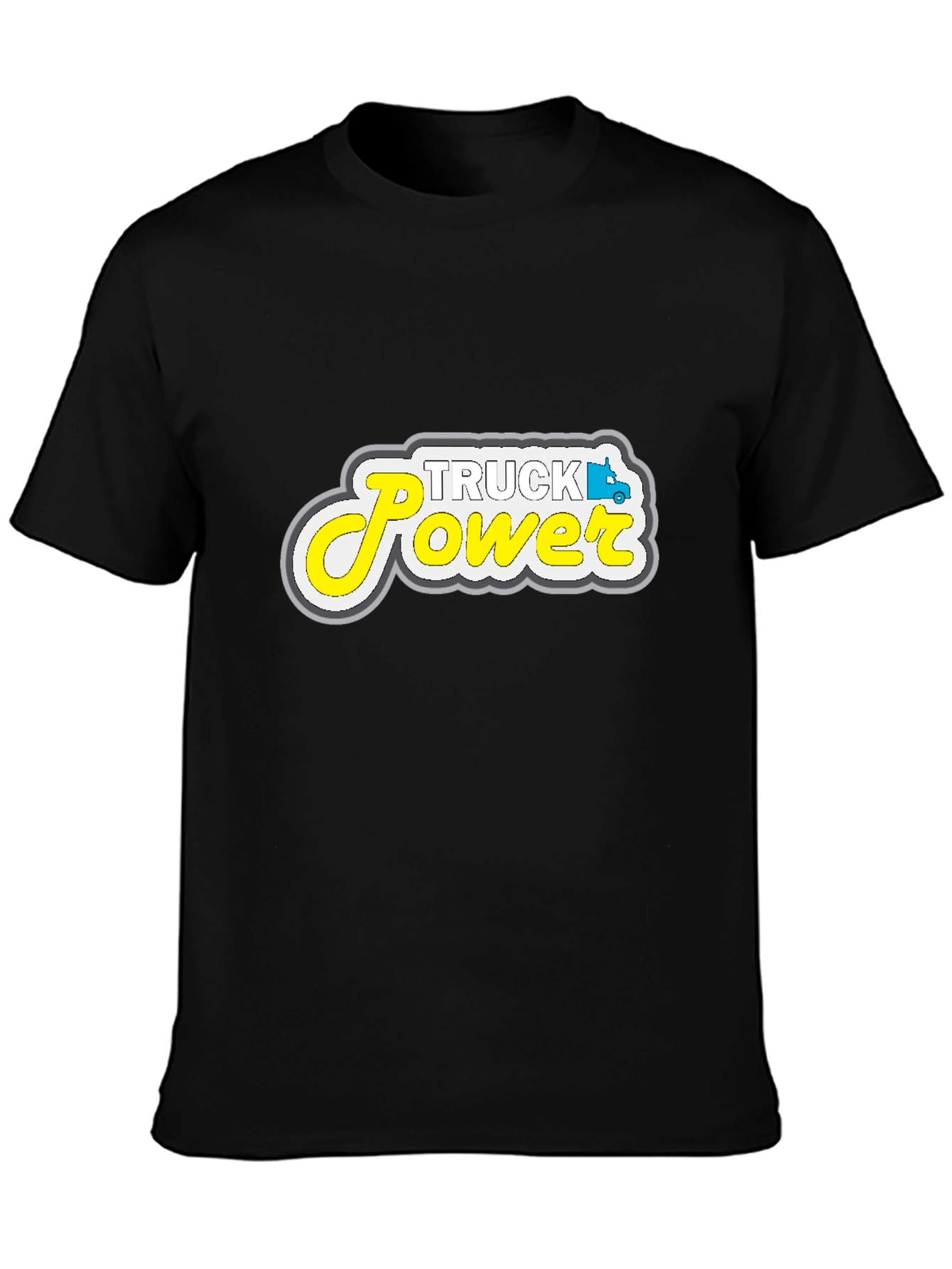 Truck Power Graphic Tee - Black Cotton Blend