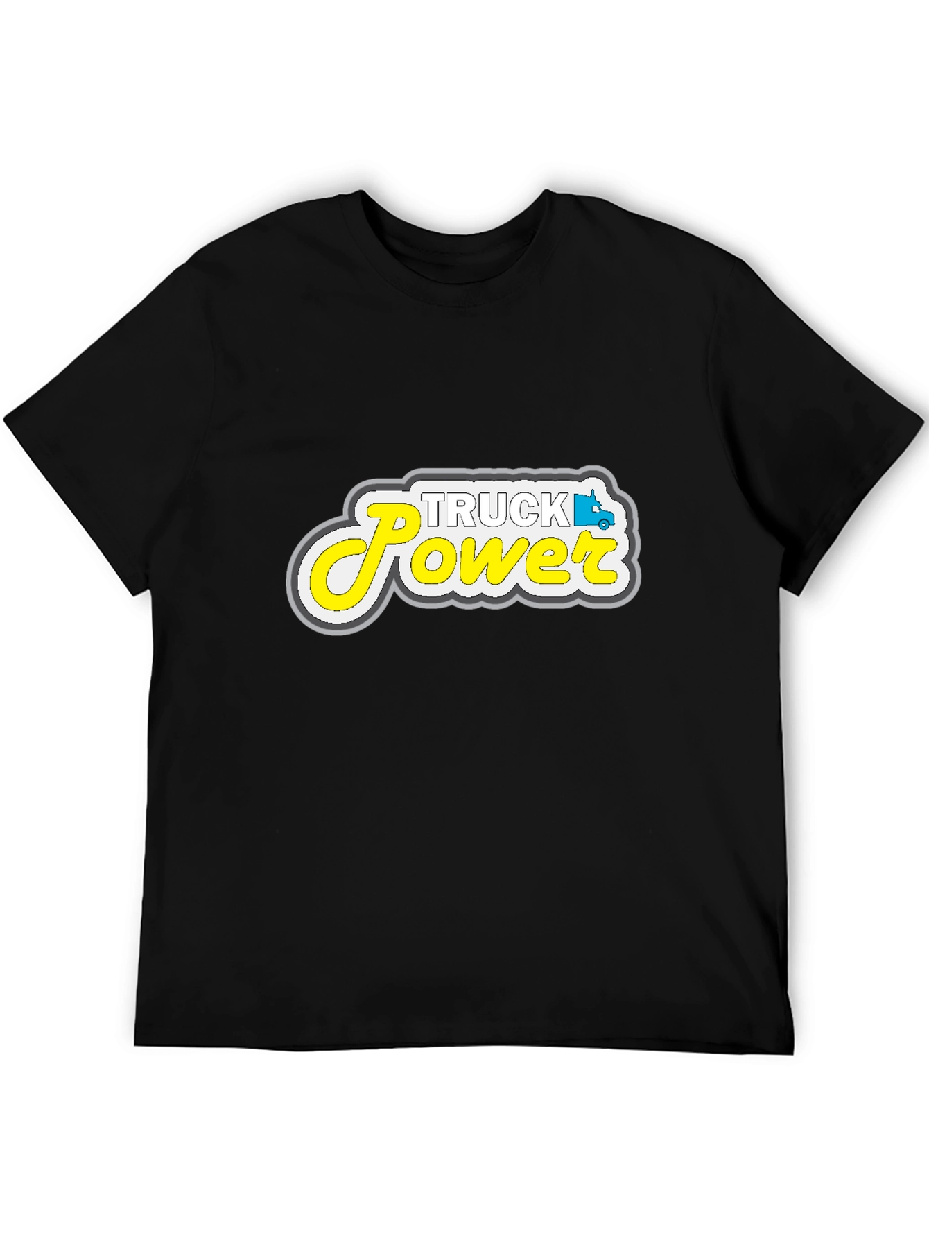 Truck Power Graphic Tee - Black Cotton Blend