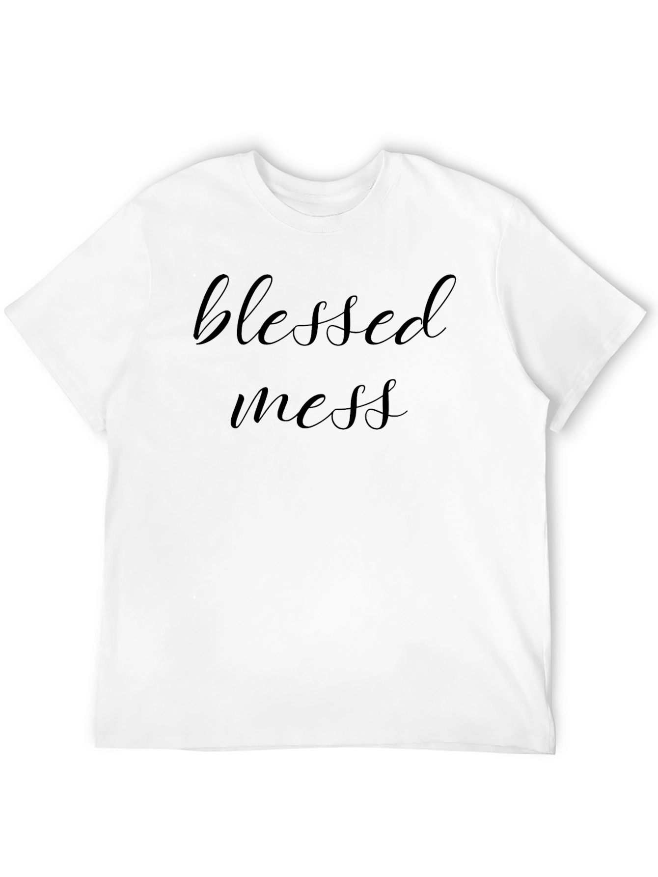 Blessed Mess Black Graphic Tee - Casual Comfort