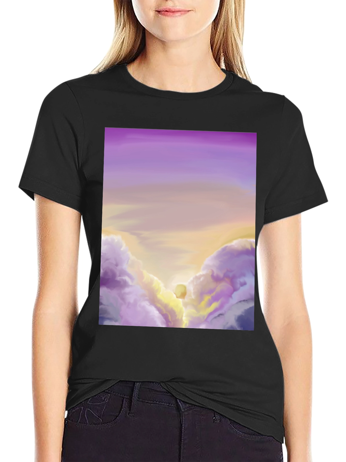 Sunset Cloudscape Graphic Tee - Artistic Comfort