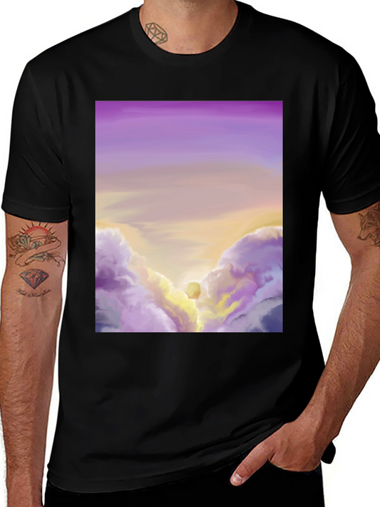 Sunset Cloudscape Graphic Tee - Artistic Comfort
