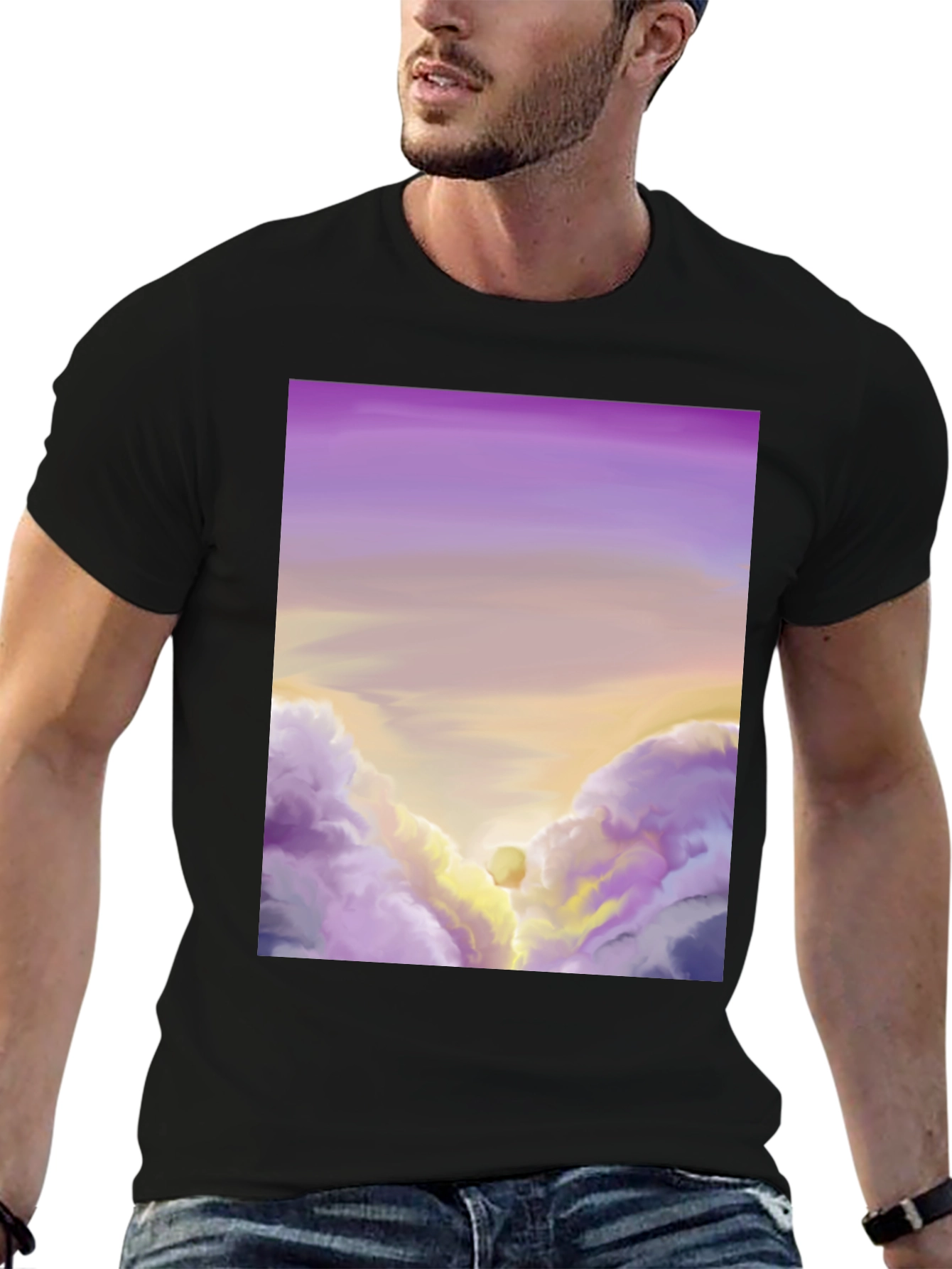 Sunset Cloudscape Graphic Tee - Artistic Comfort