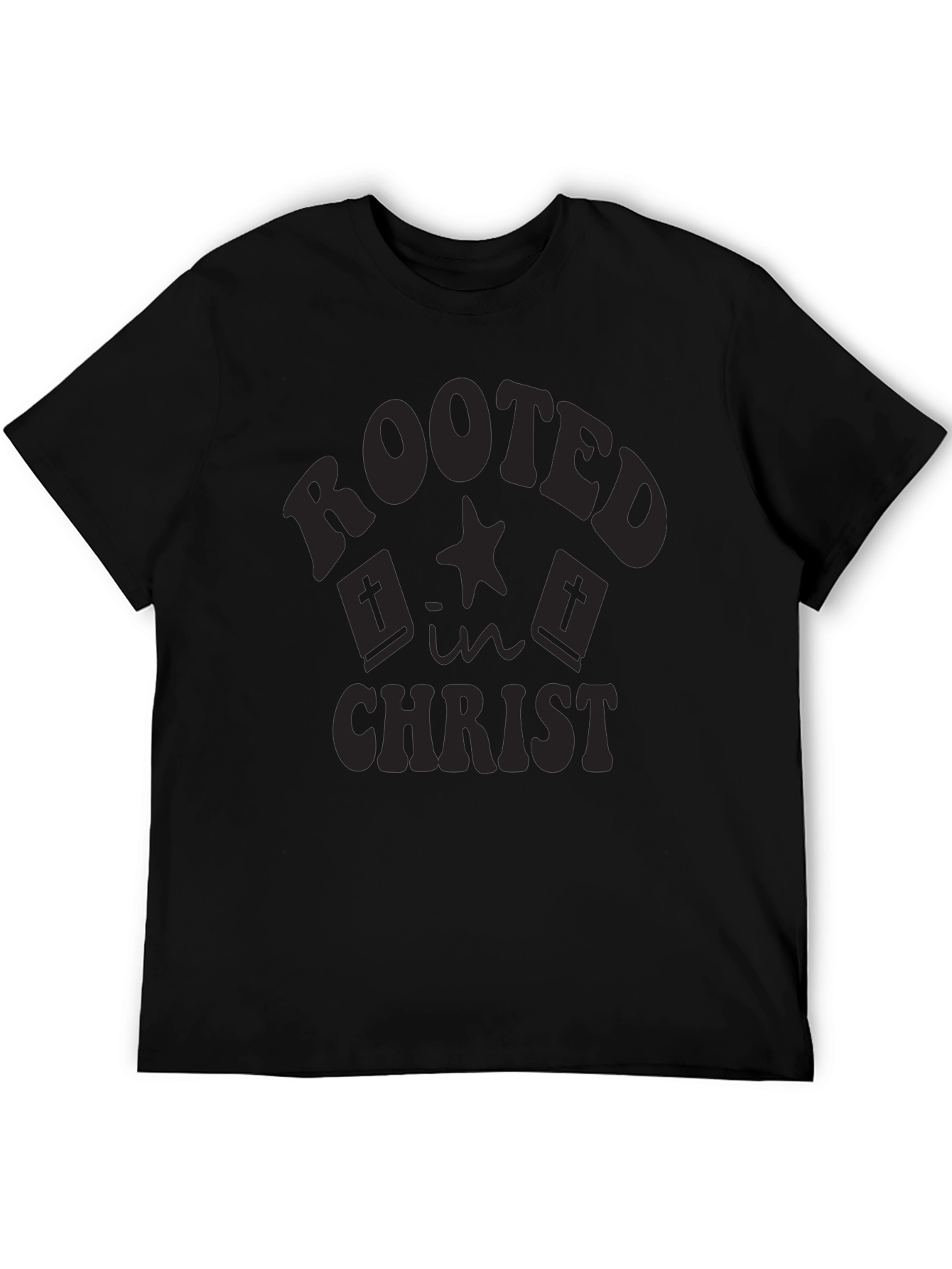 Rooted in Christ Black Graphic Tee