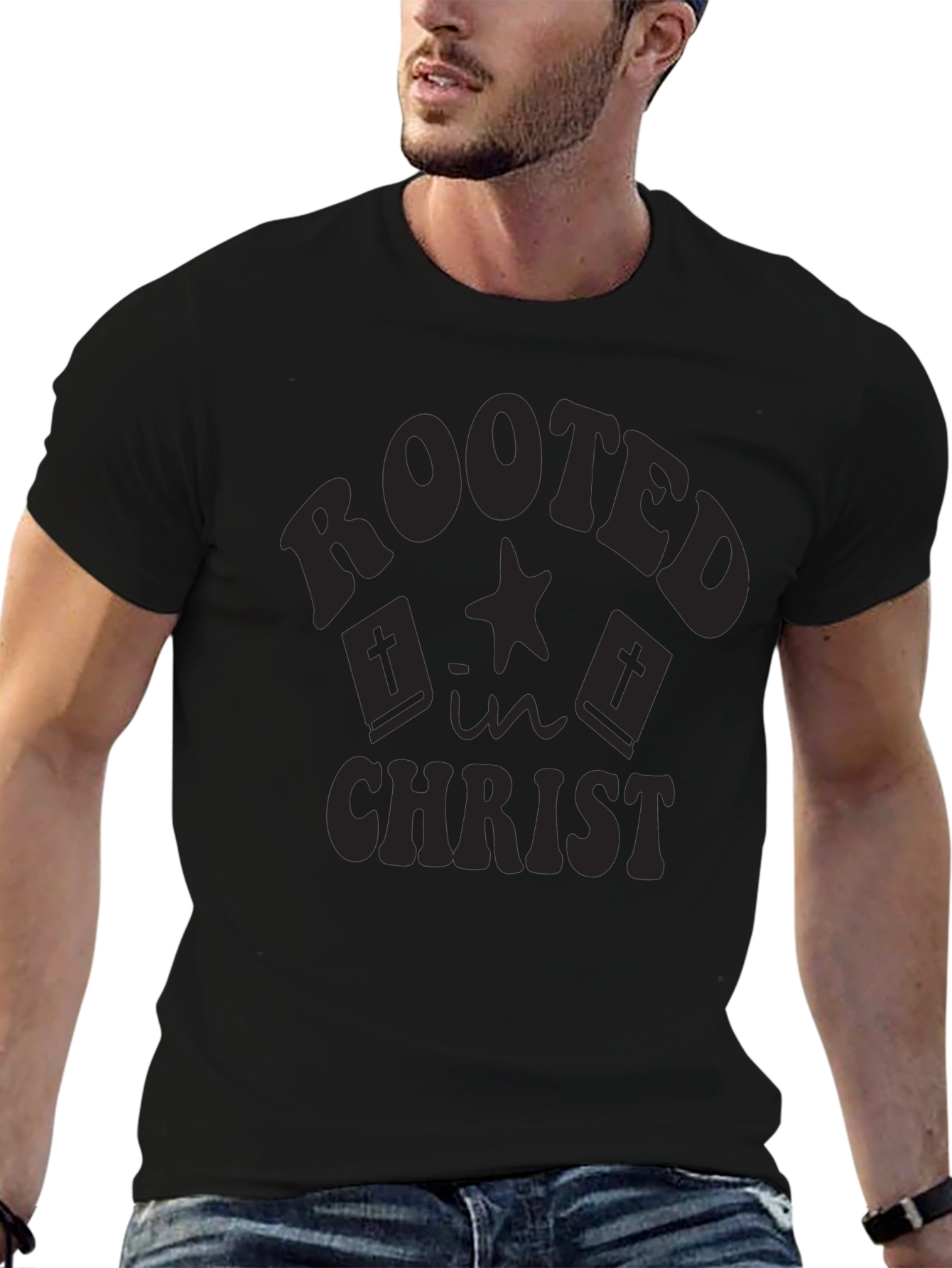 Rooted in Christ Black Graphic Tee