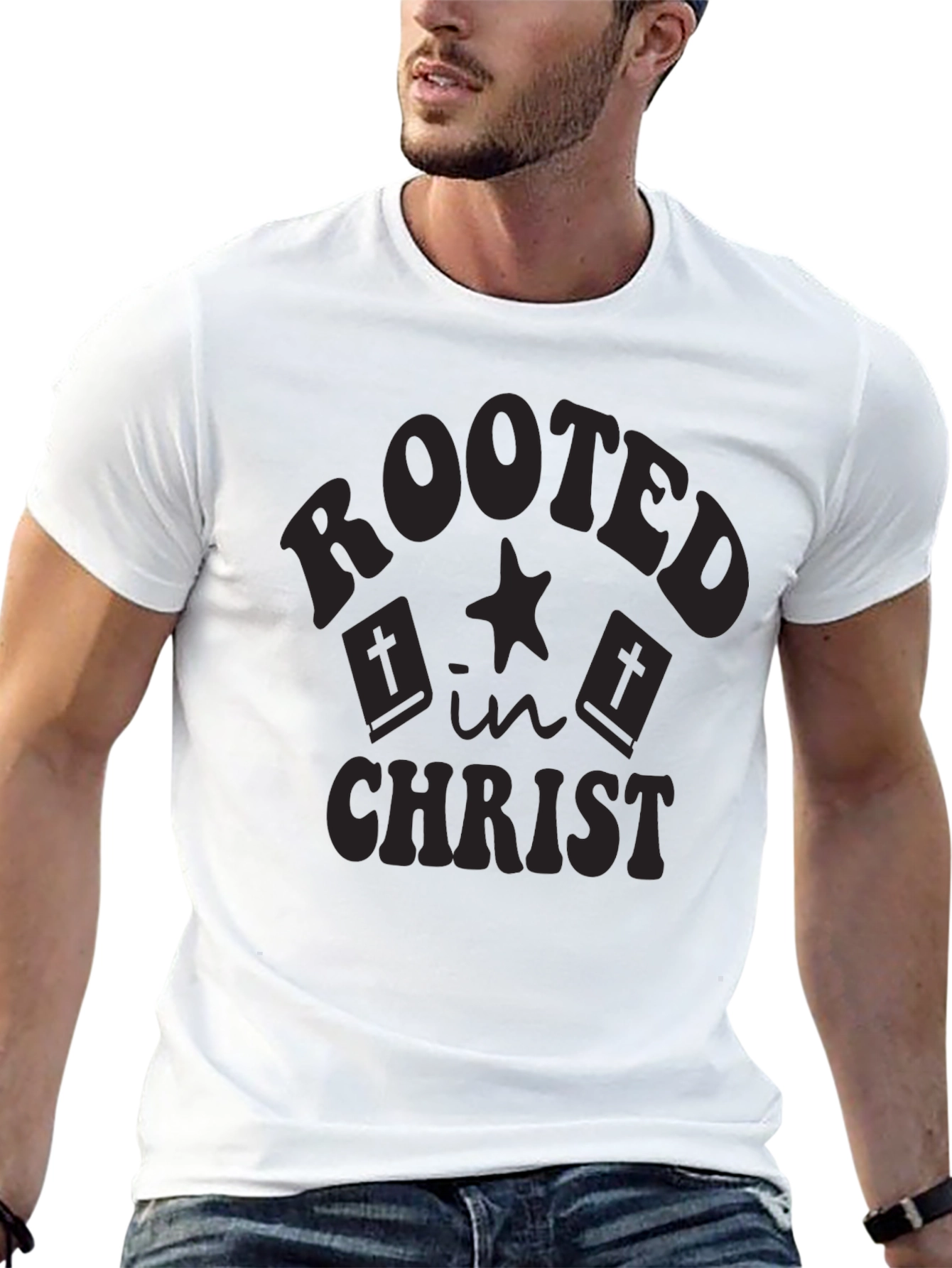 Rooted in Christ Black Graphic Tee