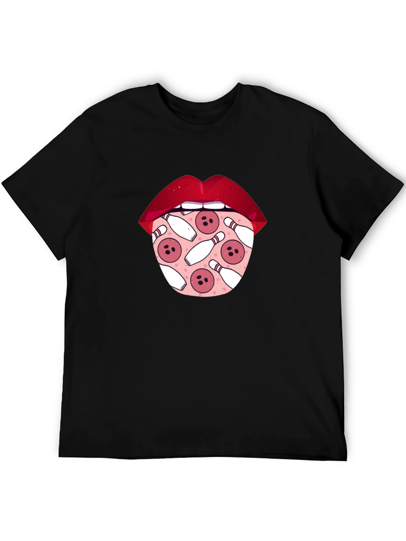 Bowling Lips Graphic Tee - Unique Design