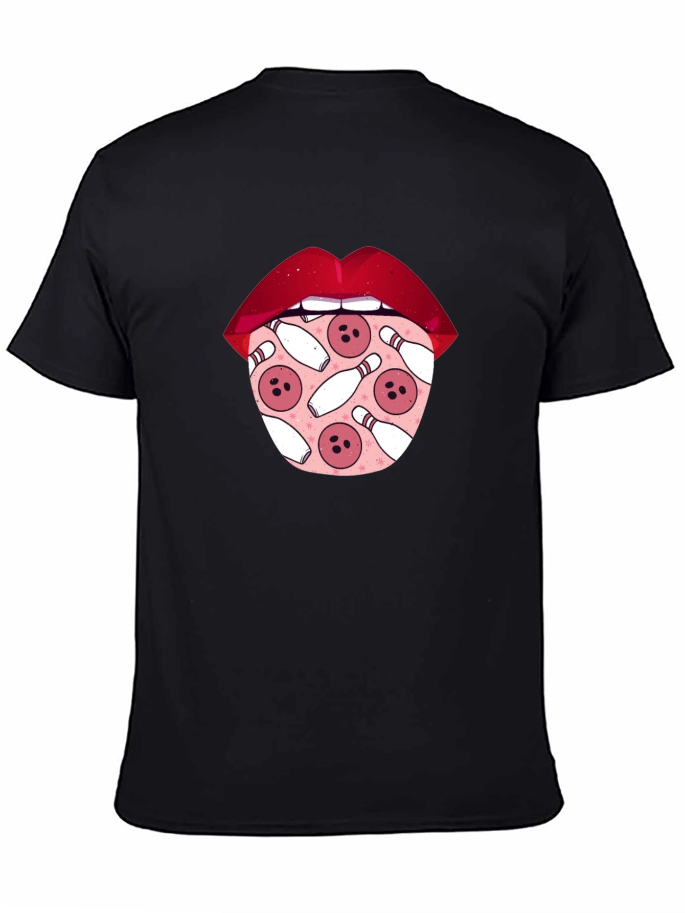 Bowling Lips Graphic Tee - Unique Design
