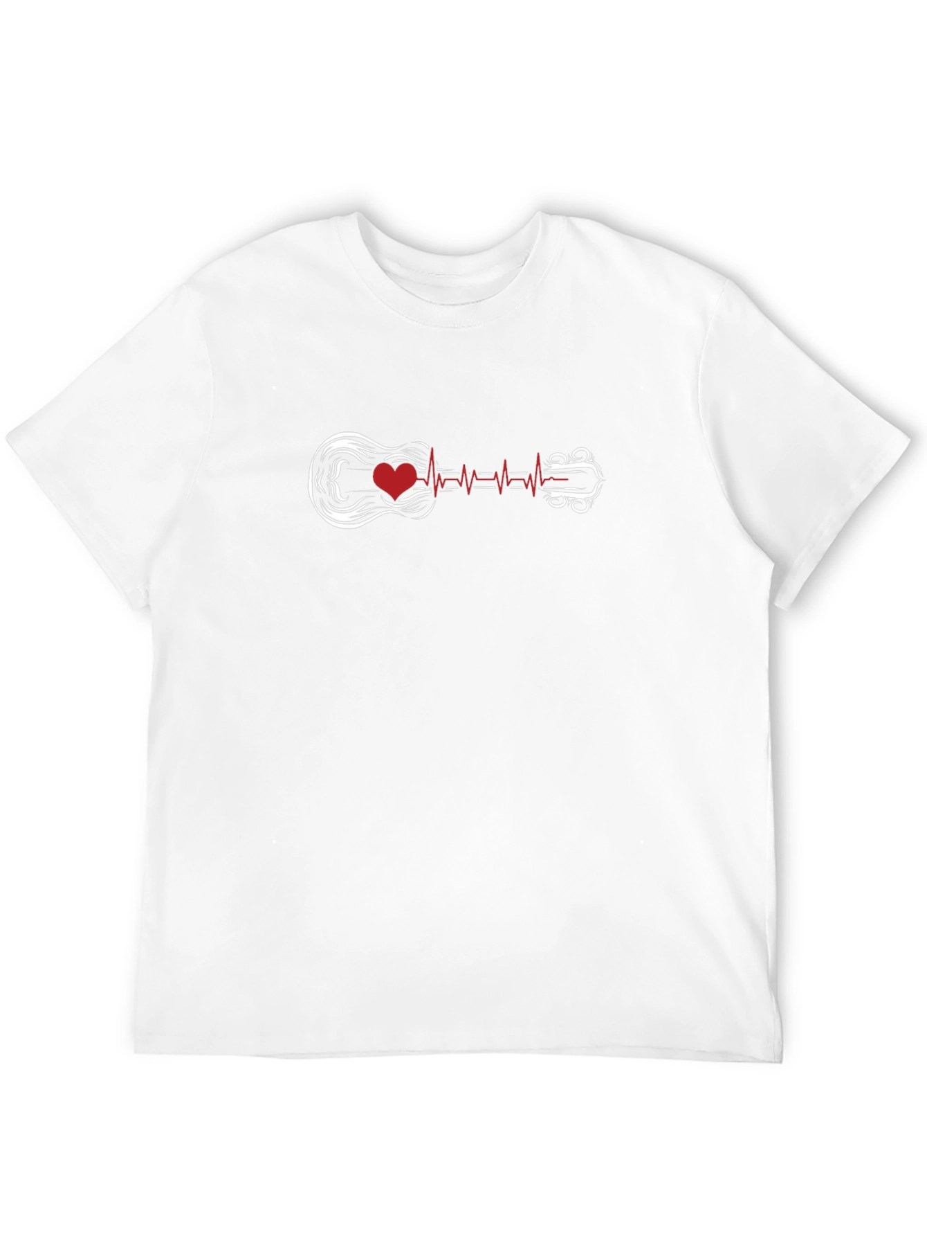 Heartbeat Guitar Graphic Tee - Music Lovers Shirt