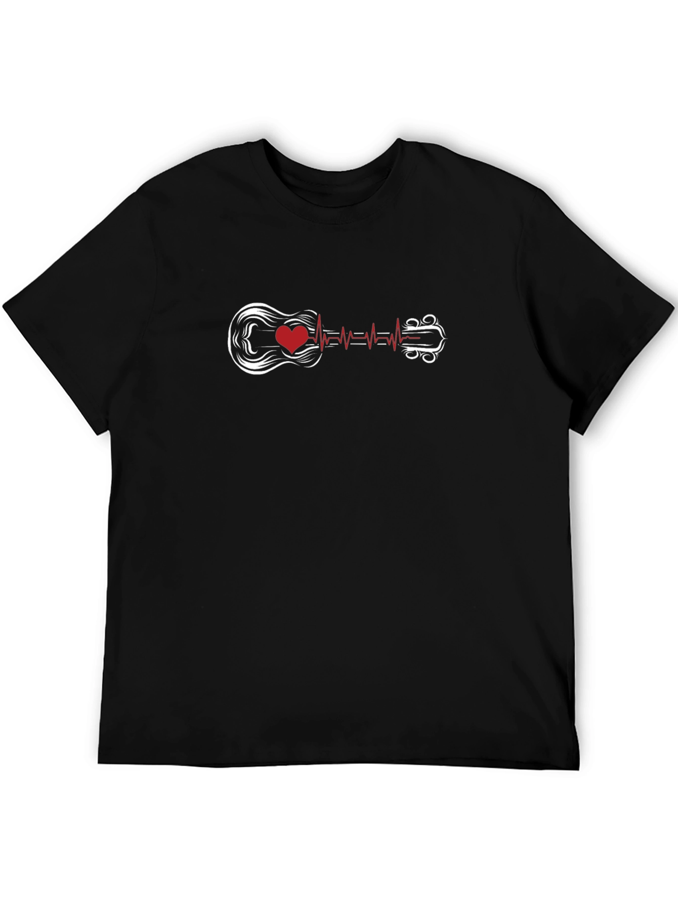 Heartbeat Guitar Graphic Tee - Music Lovers Shirt