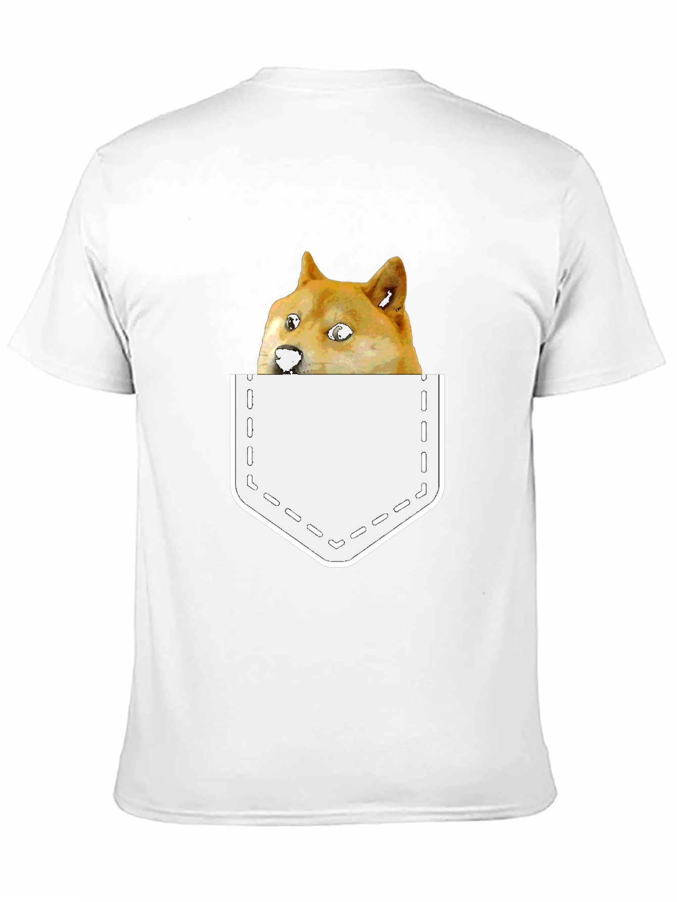 Doge Meme Pocket T-Shirt - Funny Doge Tee