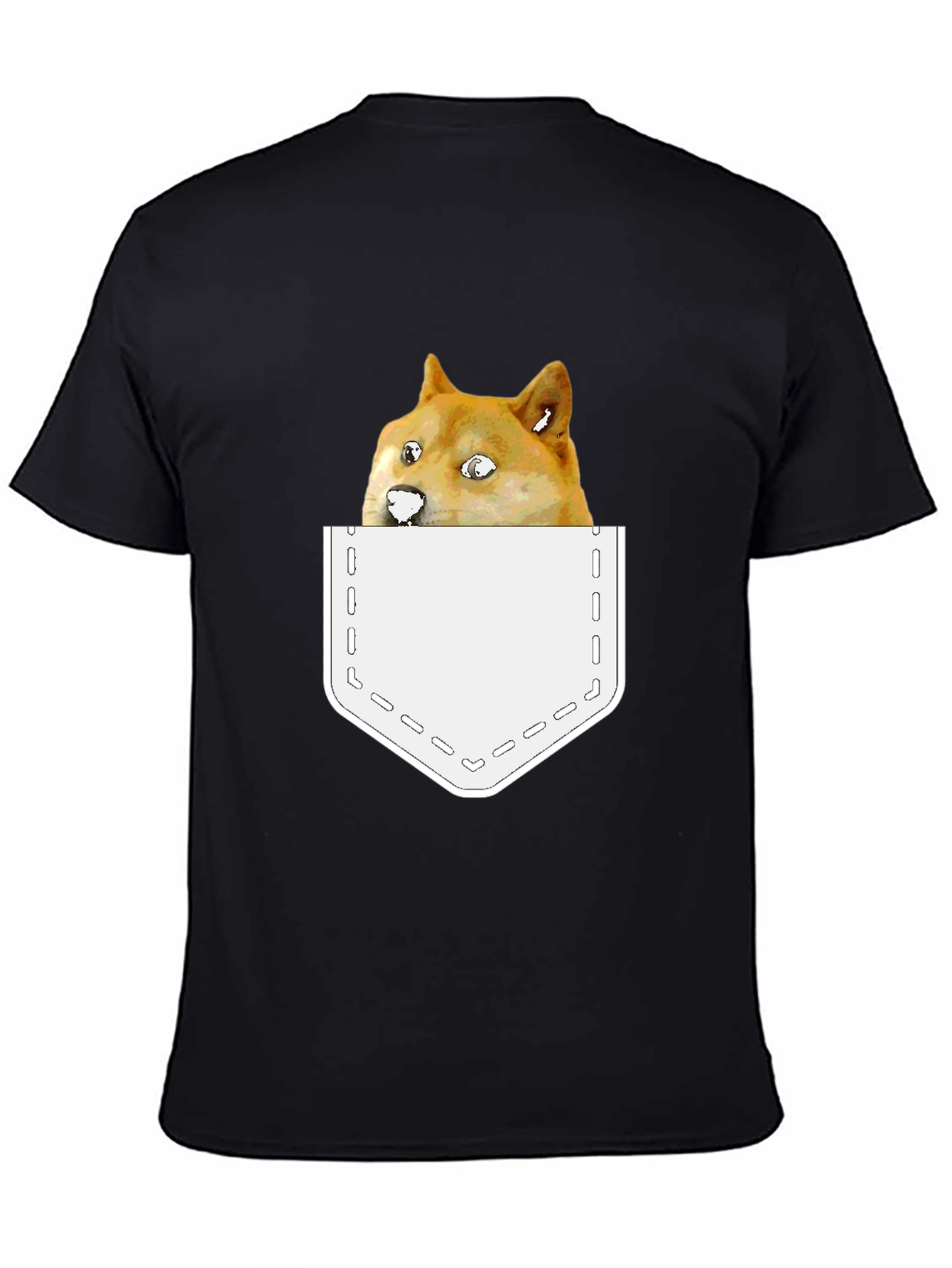 Doge Meme Pocket T-Shirt - Funny Doge Tee