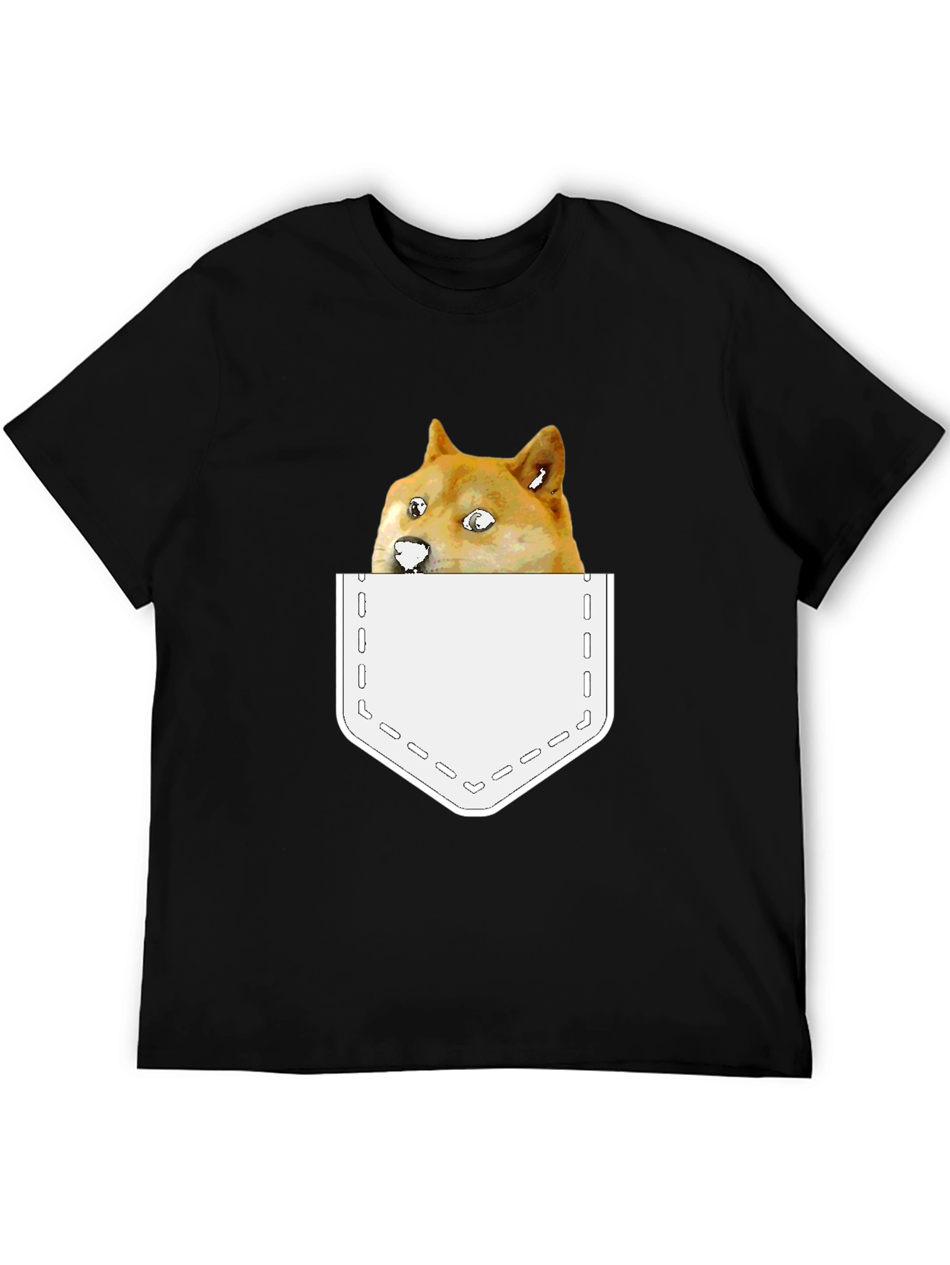 Doge Meme Pocket T-Shirt - Funny Doge Tee