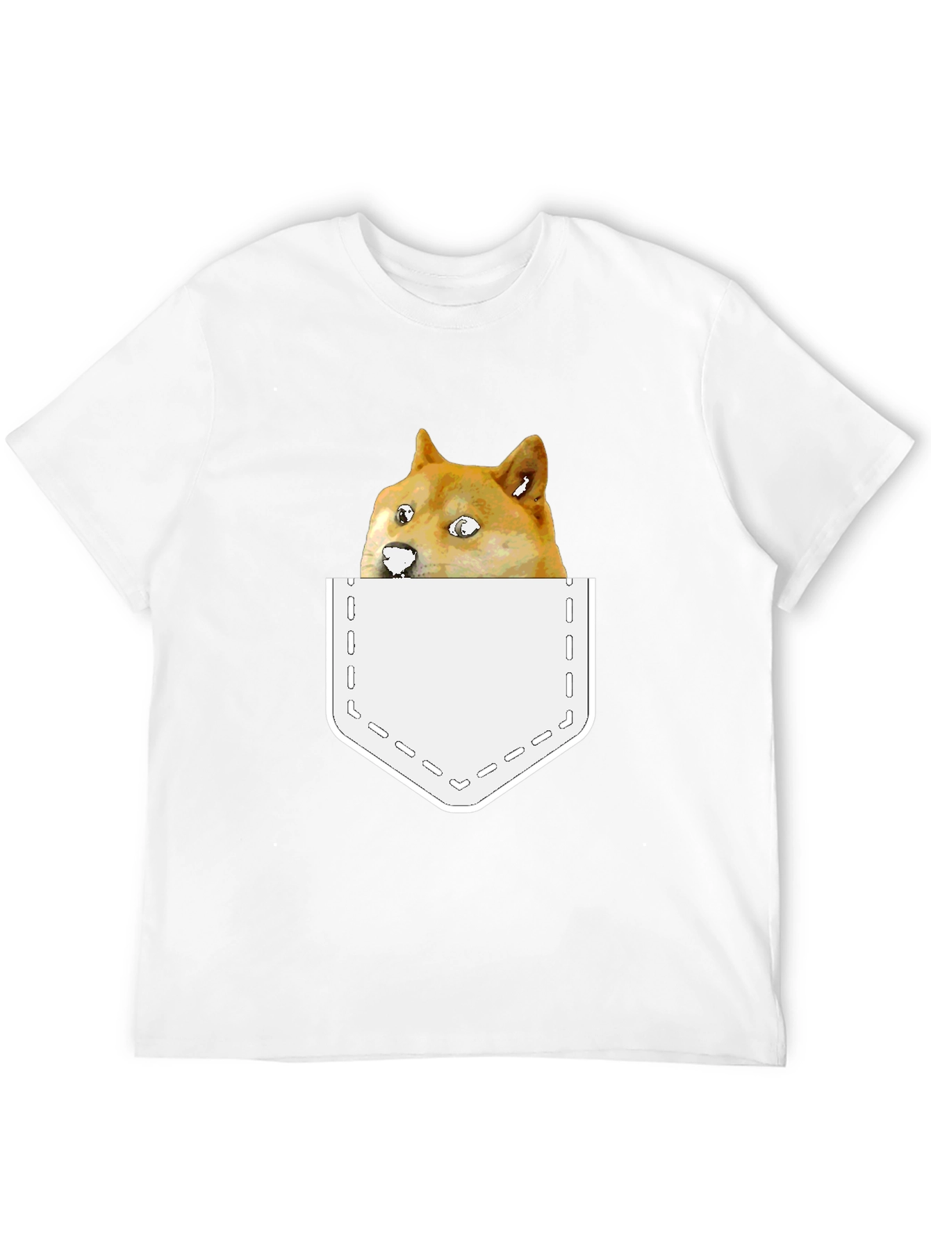 Doge Meme Pocket T-Shirt - Funny Doge Tee