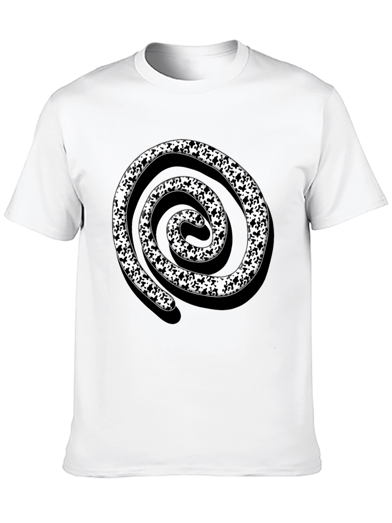 Spiral Design Black T-Shirt