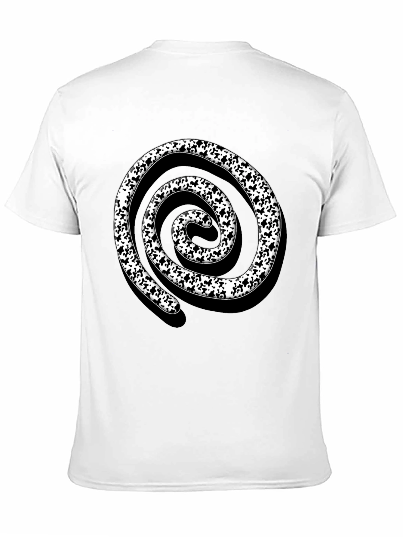 Spiral Design Black T-Shirt