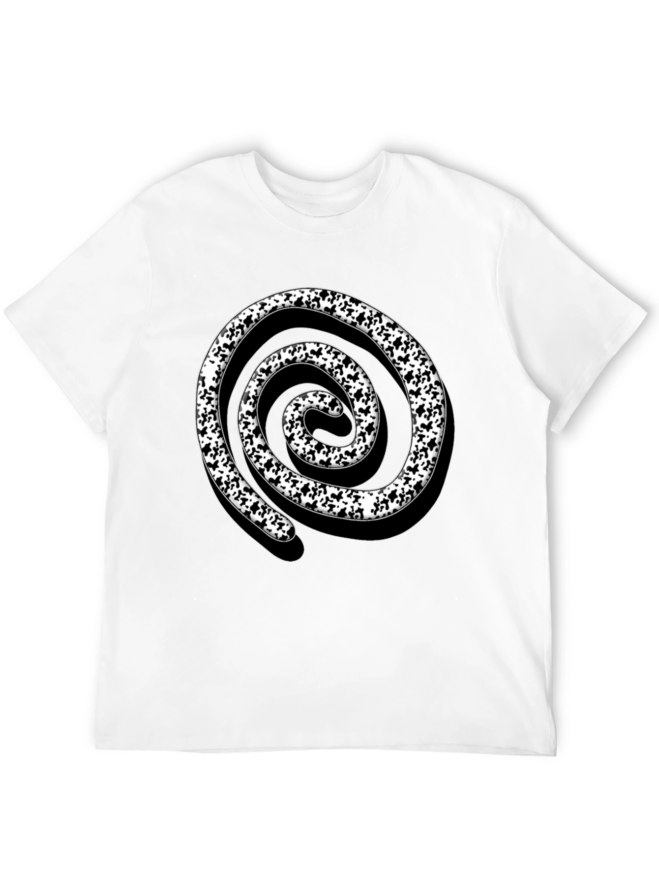 Spiral Design Black T-Shirt