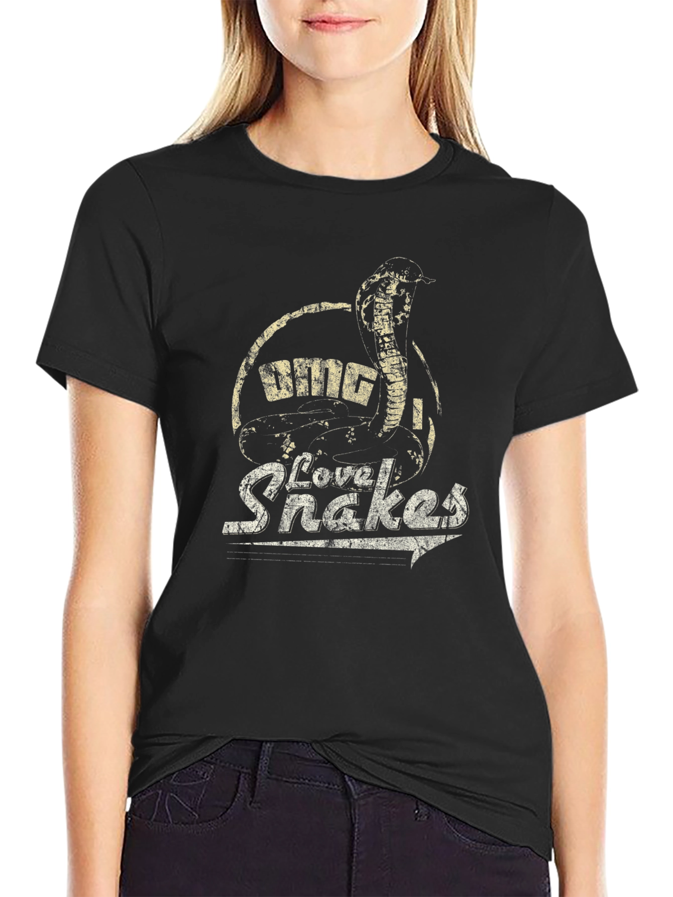 OMG I Love Snakes Mens Graphic Tee