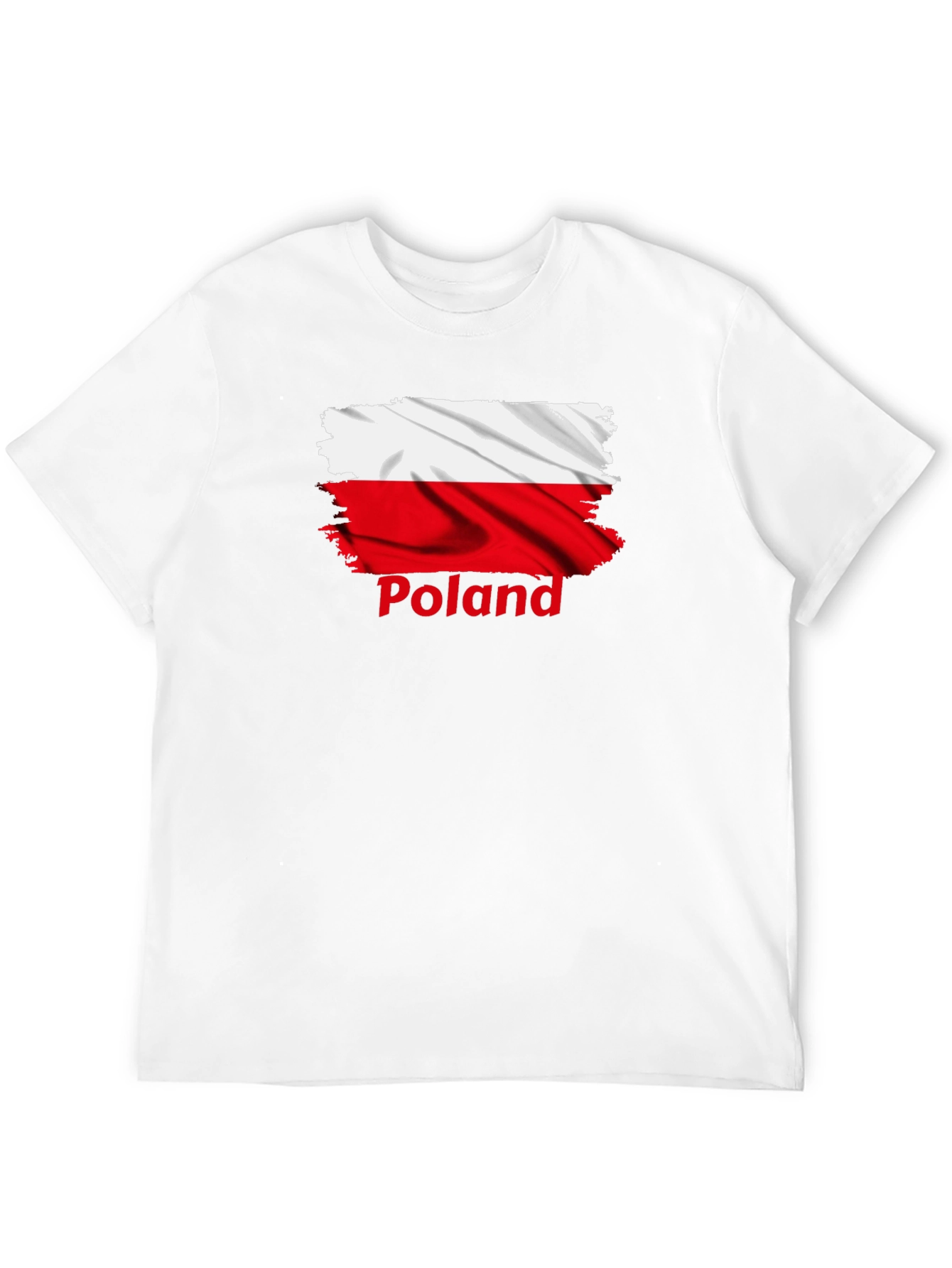 Poland Flag T-Shirt - Distressed Design Black Tee