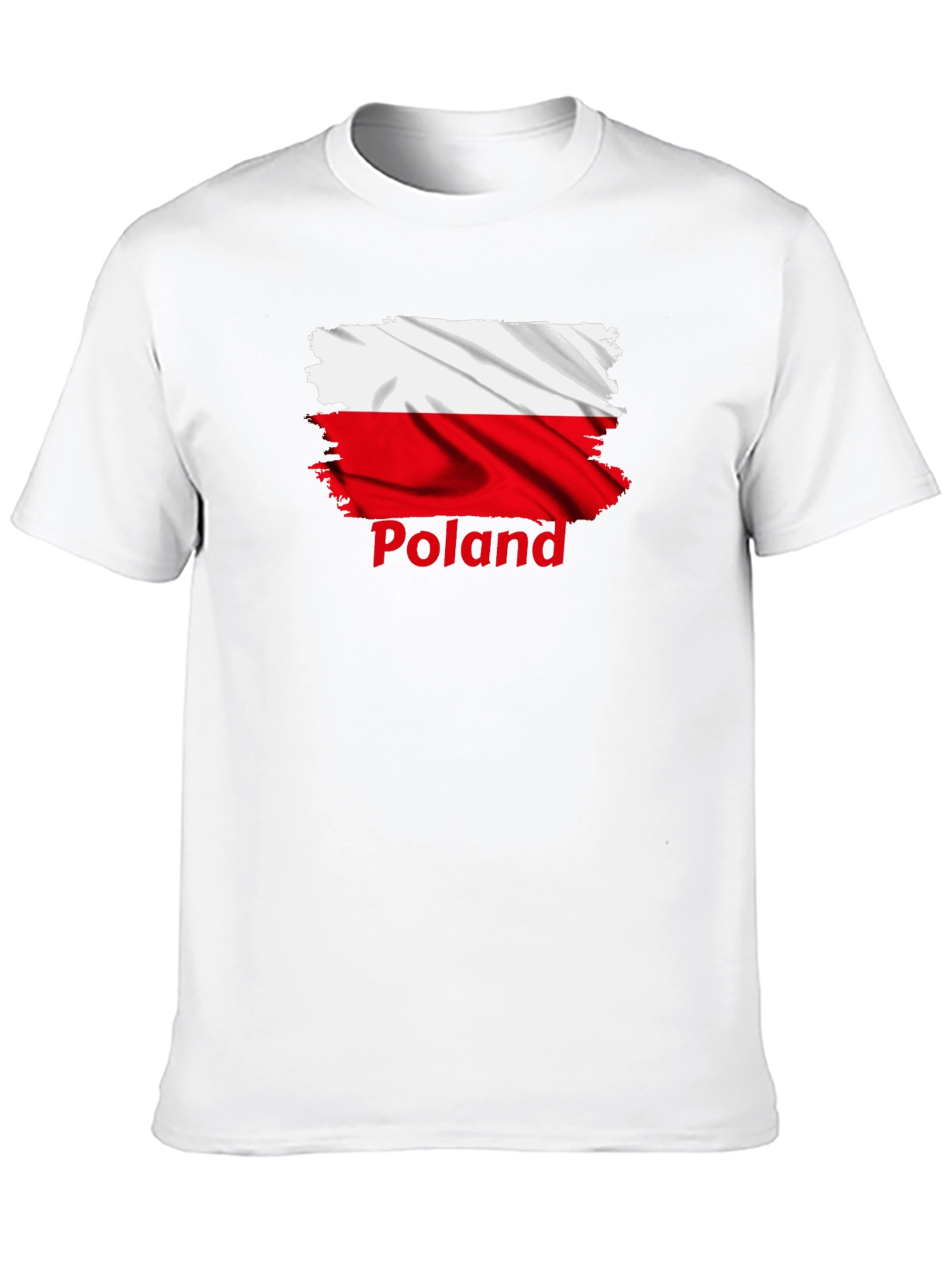 Poland Flag T-Shirt - Distressed Design Black Tee