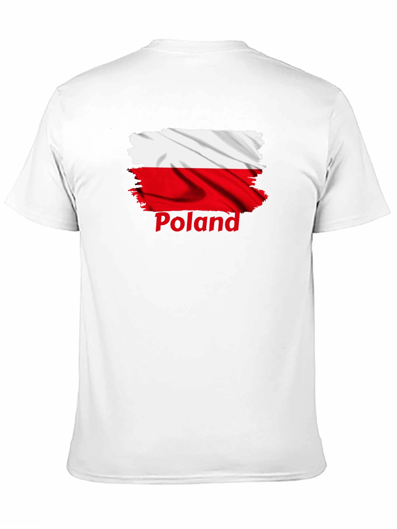Poland Flag T-Shirt - Distressed Design Black Tee