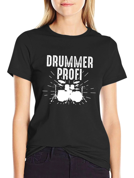 Drummer Profi Black T-Shirt
