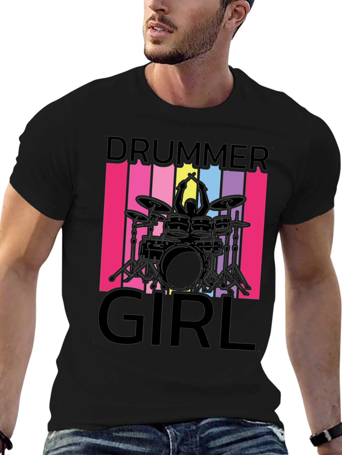Drummer Girl T-Shirt - Music Lover Tee