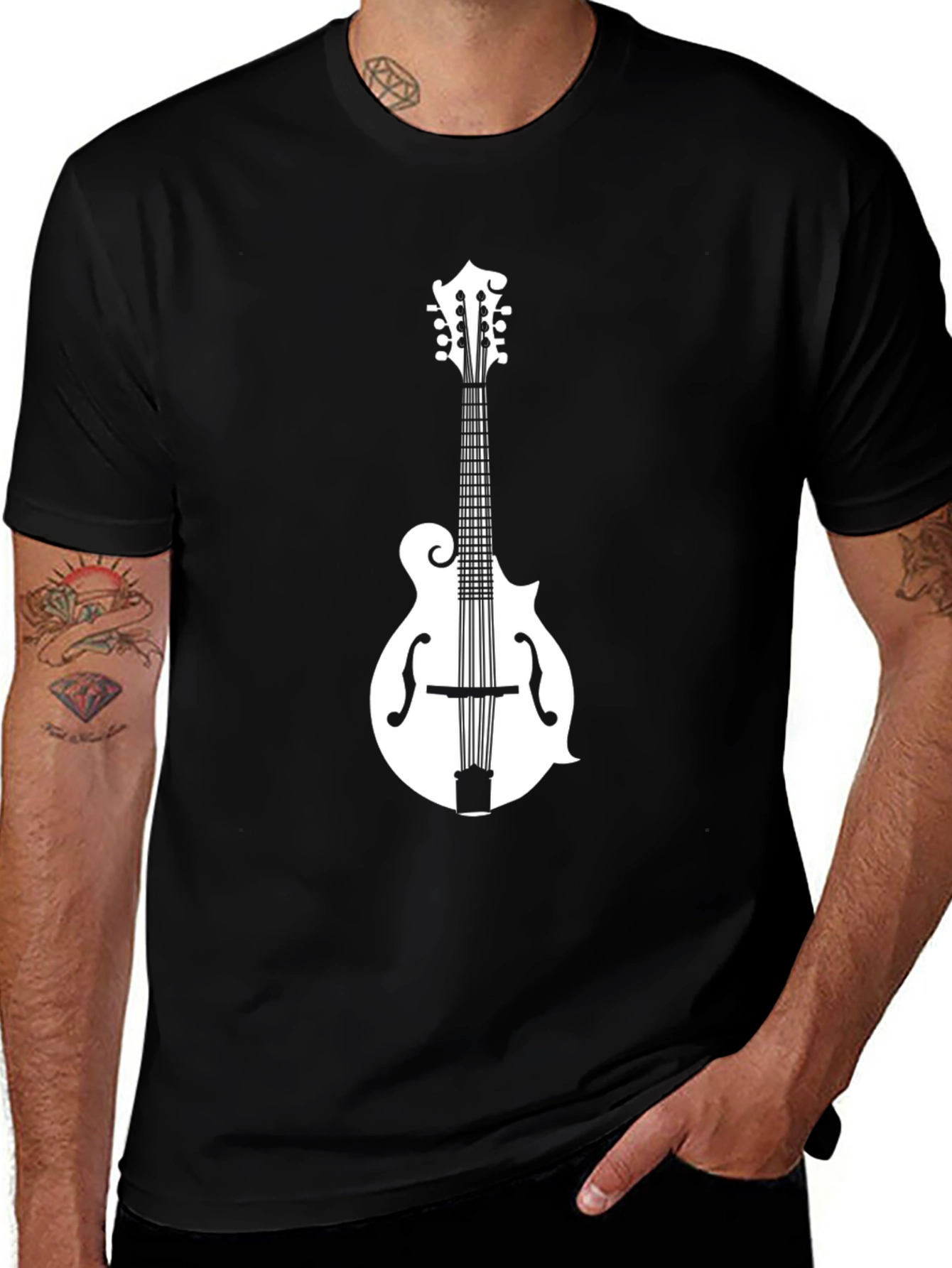 Mandolin Music T-Shirt: Black Graphic Tee