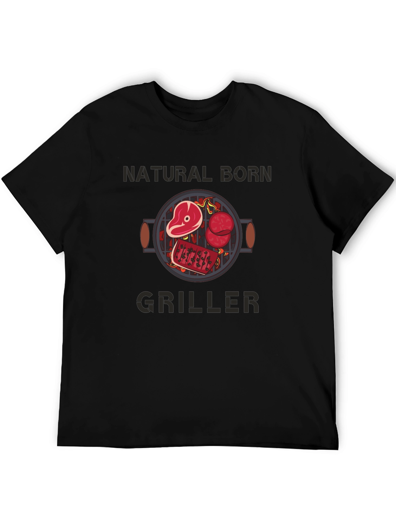 Natural Born Griller T-Shirt - BBQ Design