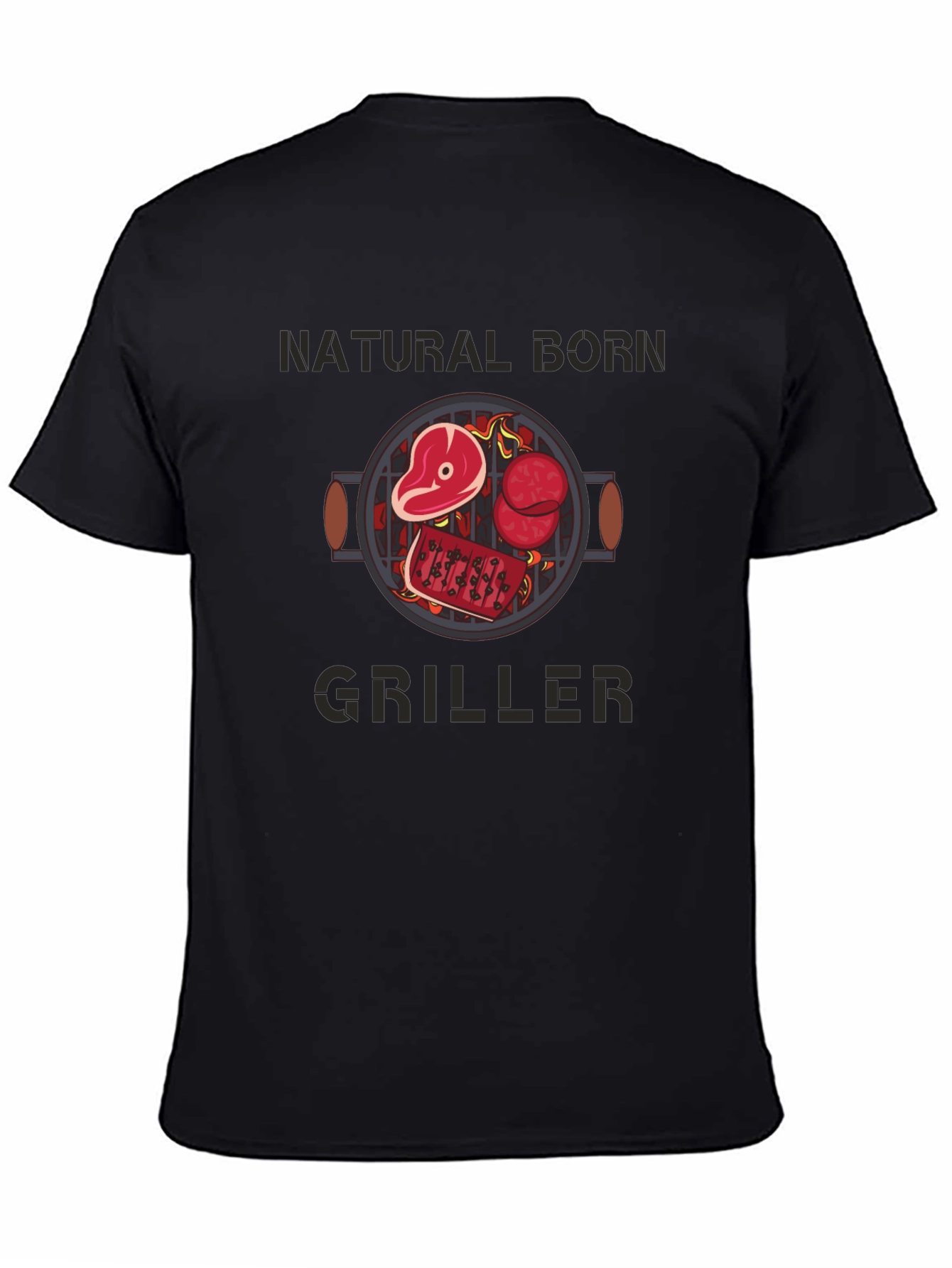 Natural Born Griller T-Shirt - BBQ Design