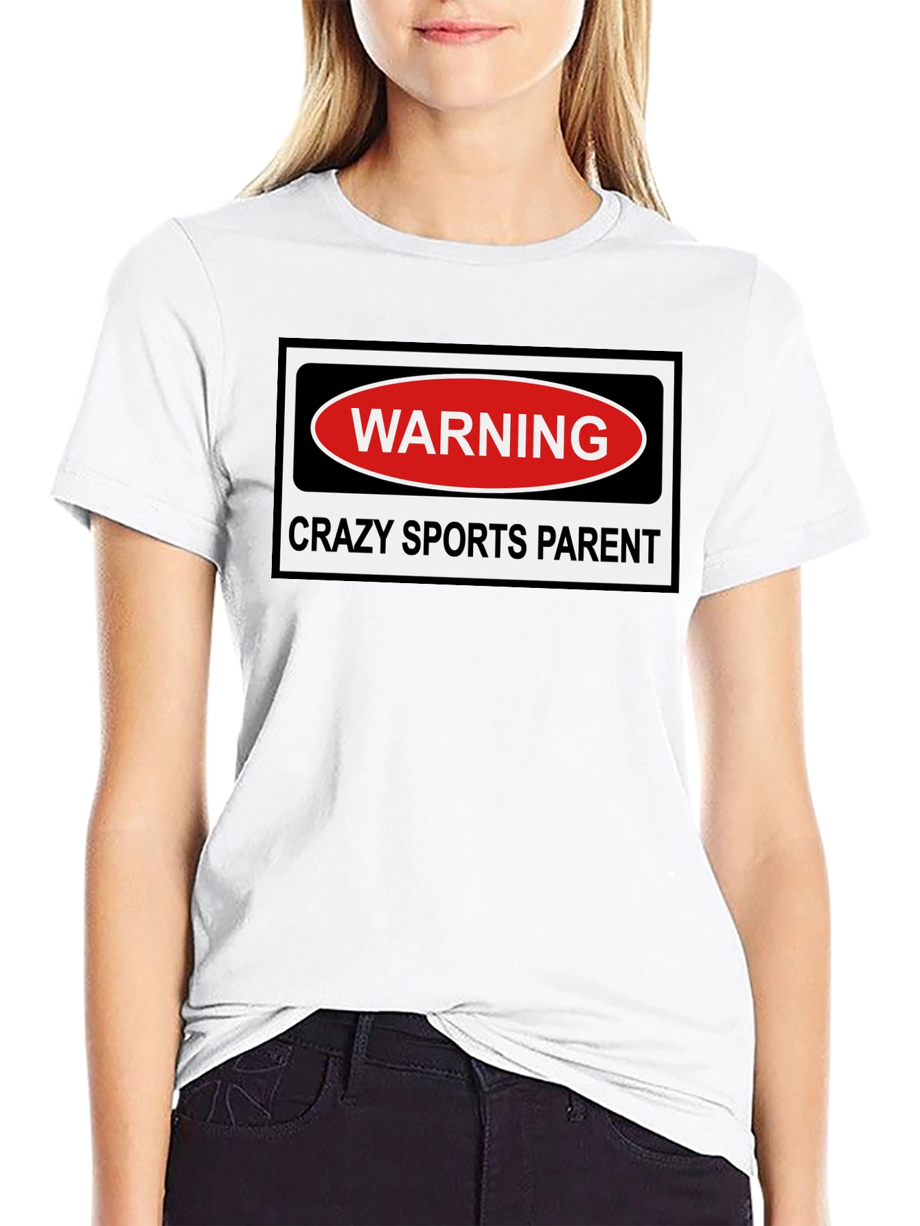 Crazy Sports Parent Warning Graphic T-Shirt