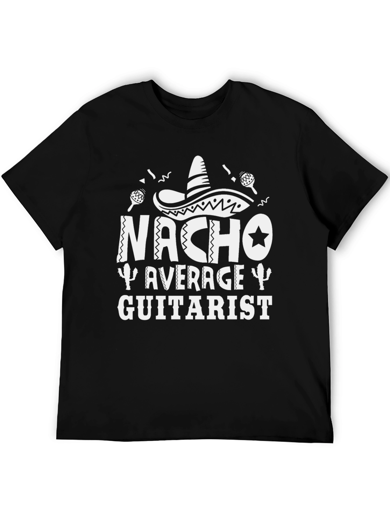 Nacho Average Guitarist Black T-Shirt