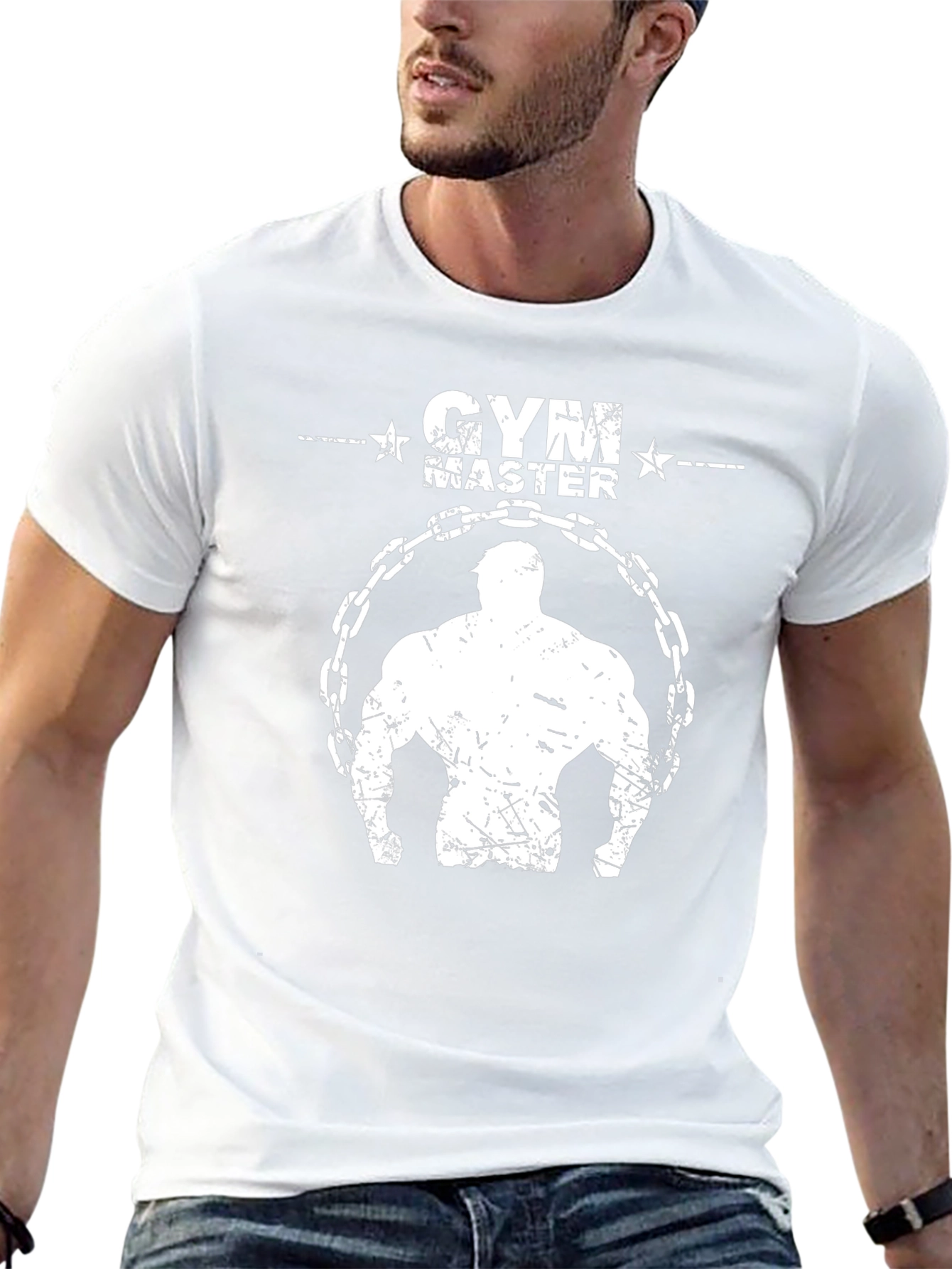 Gym Master Graphic T-Shirt - Bodybuilder Design