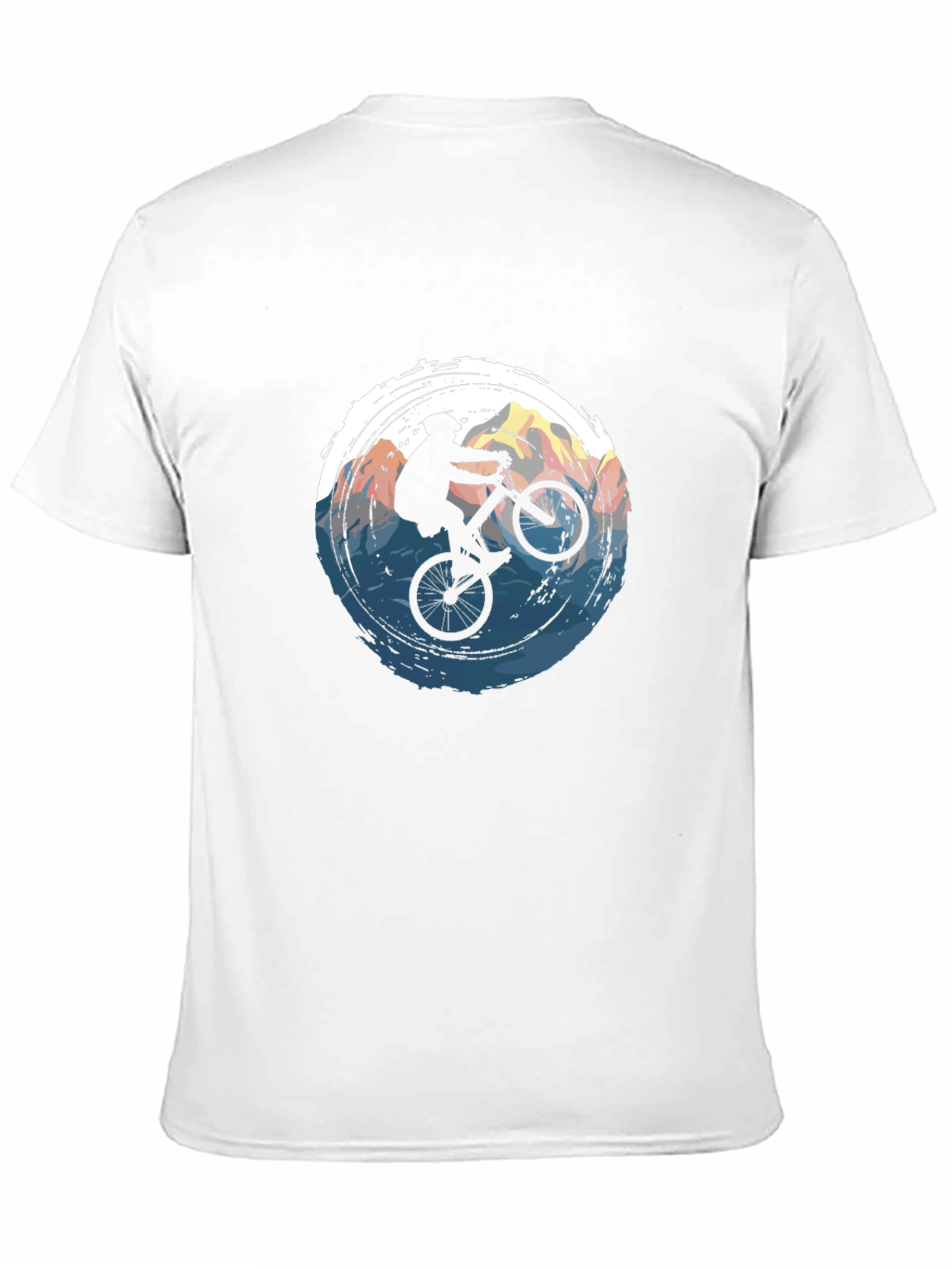 Mountain Biker Graphic Tee - Black Cotton T-Shirt
