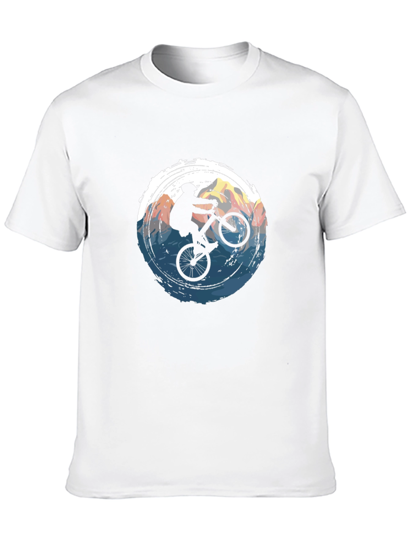 Mountain Biker Graphic Tee - Black Cotton T-Shirt