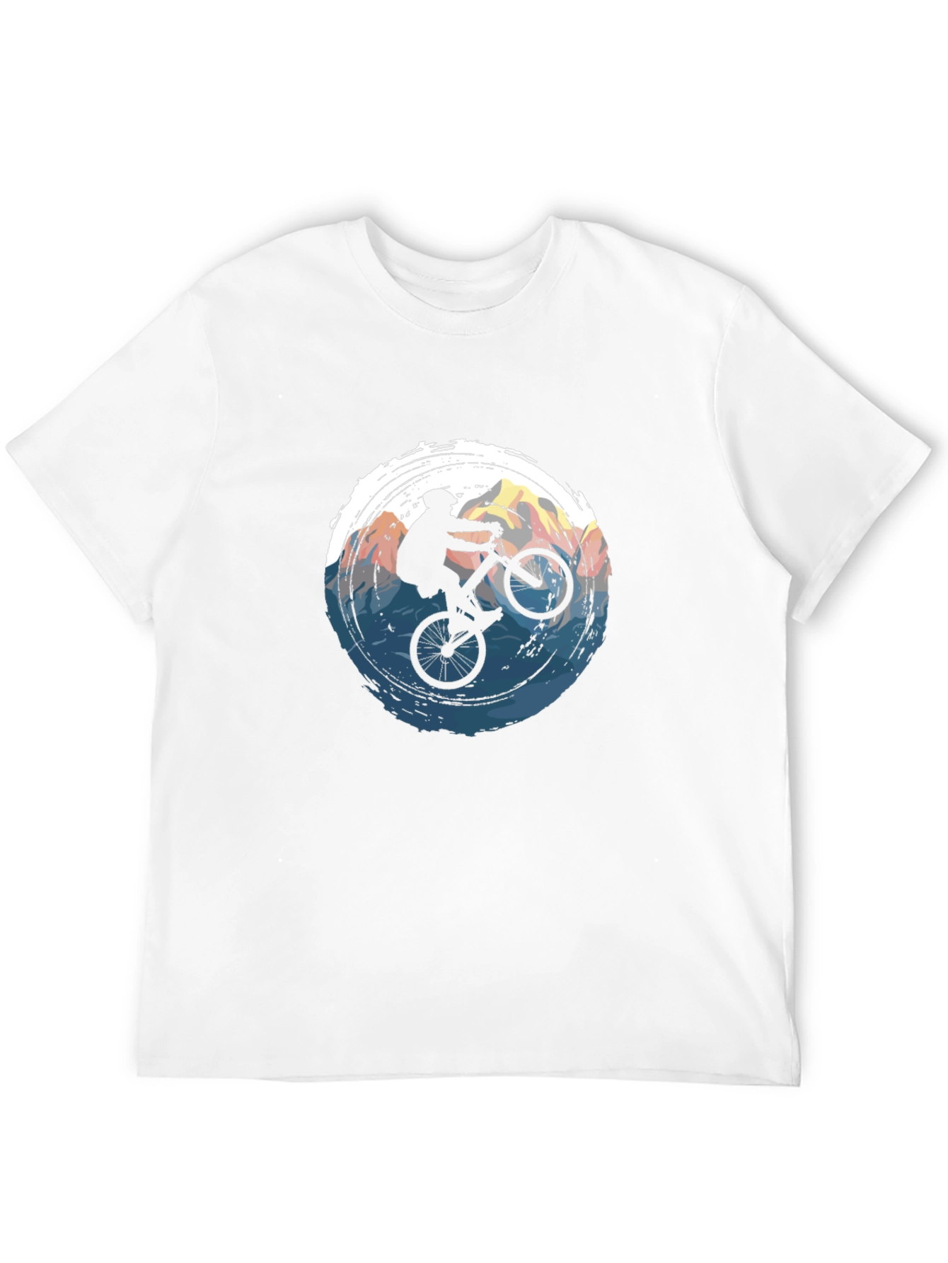Mountain Biker Graphic Tee - Black Cotton T-Shirt