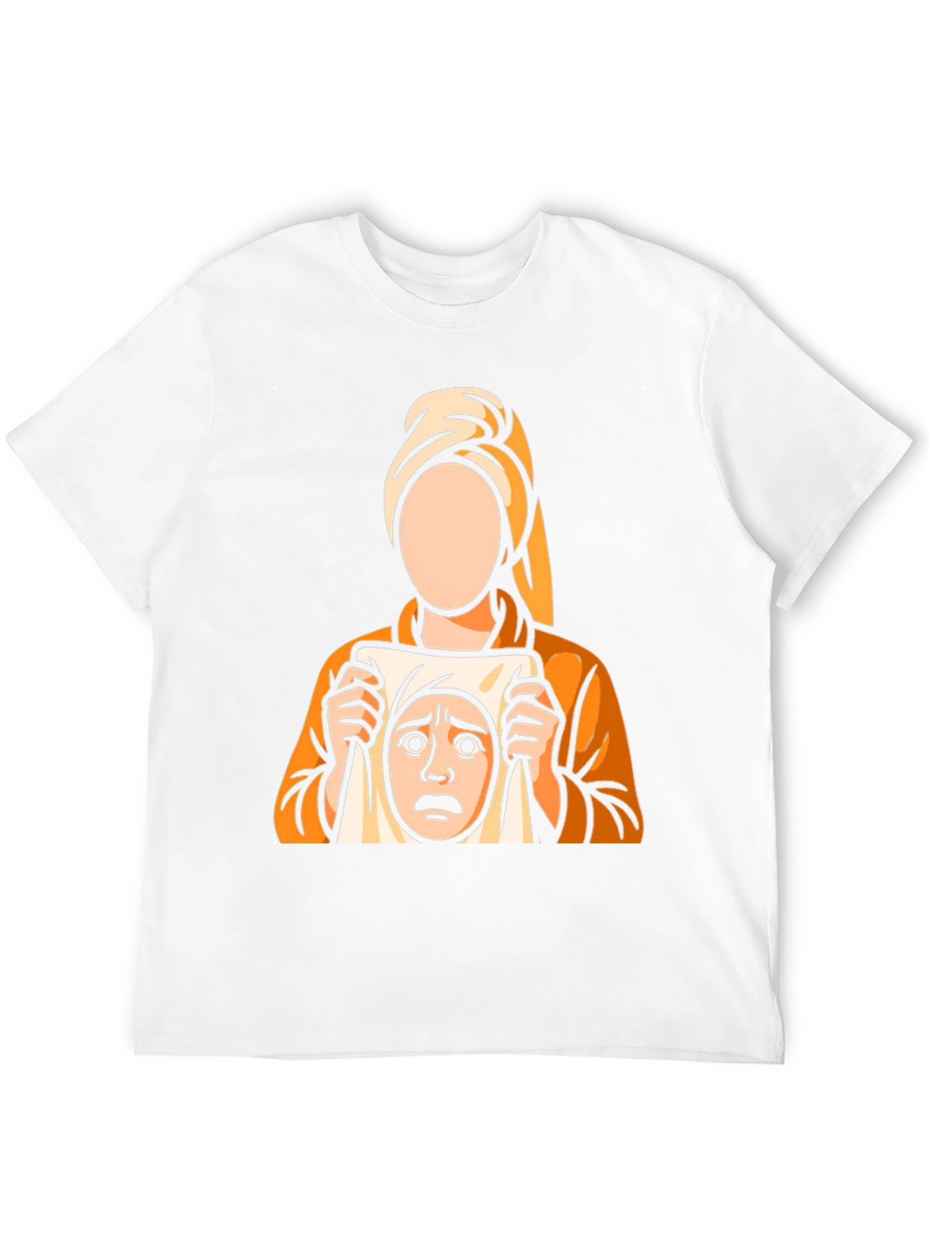 Surprised Face Graphic Tee - Black Cotton T-Shirt