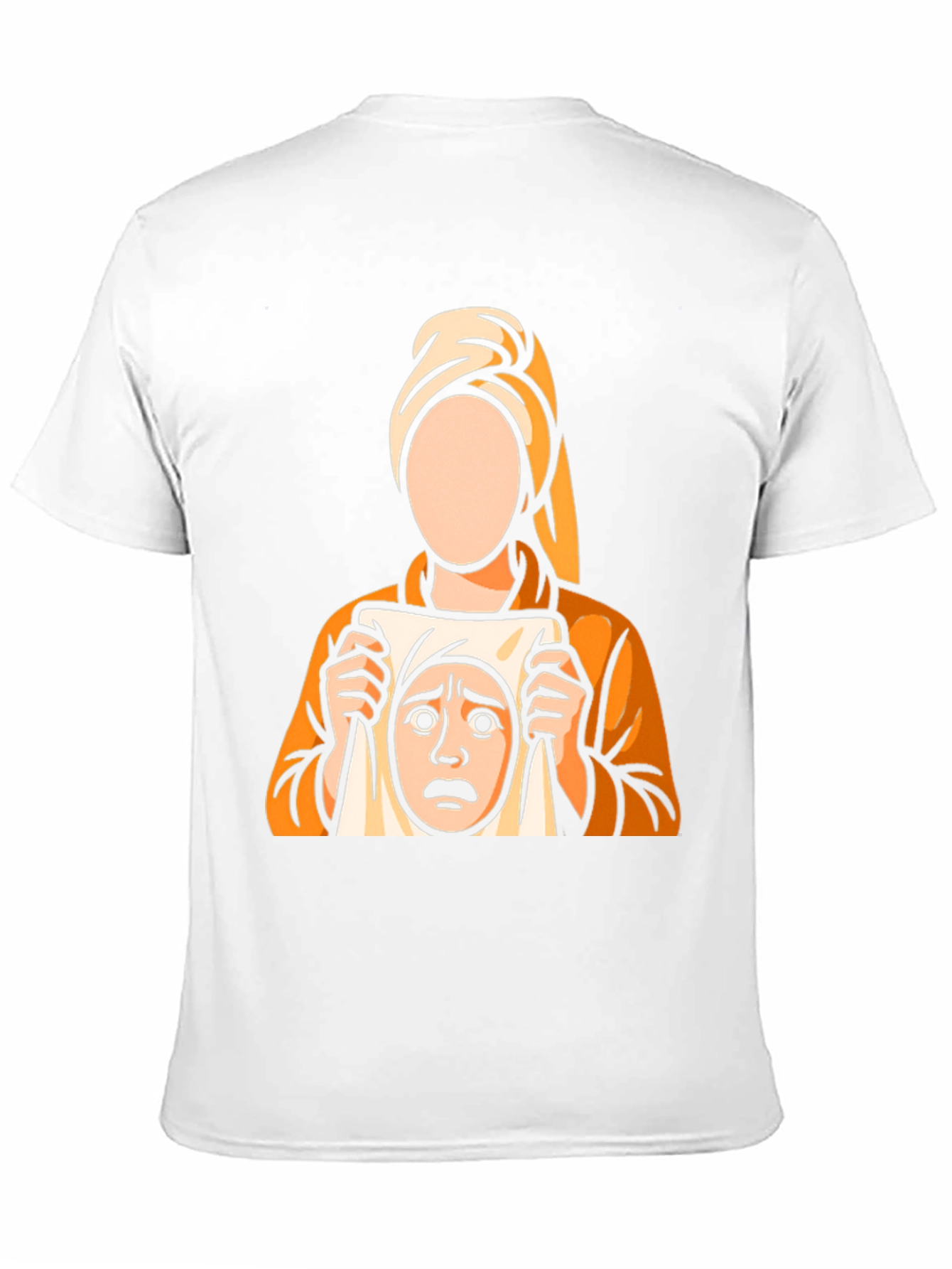 Surprised Face Graphic Tee - Black Cotton T-Shirt