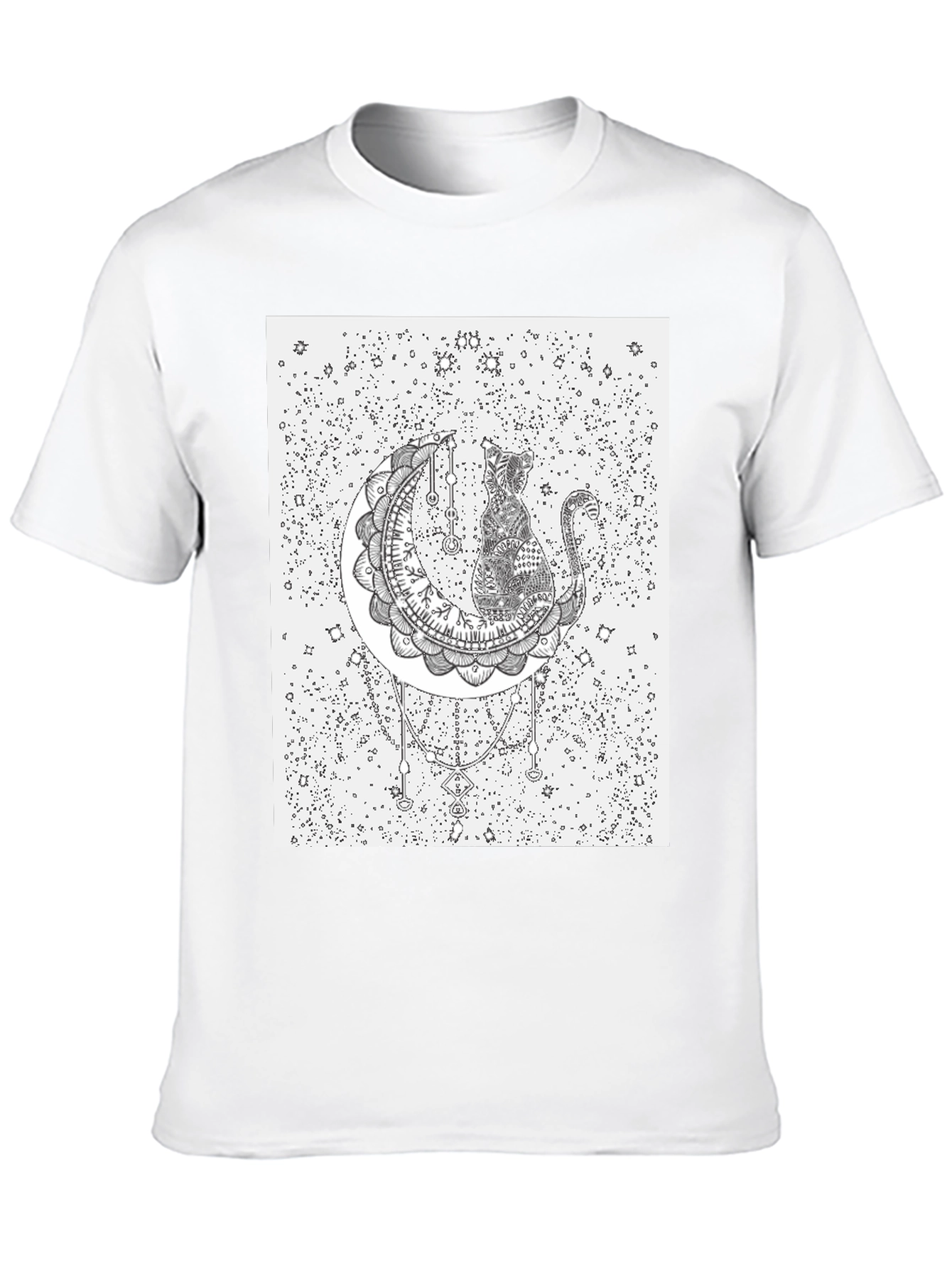 Cat on the Moon Graphic T-Shirt