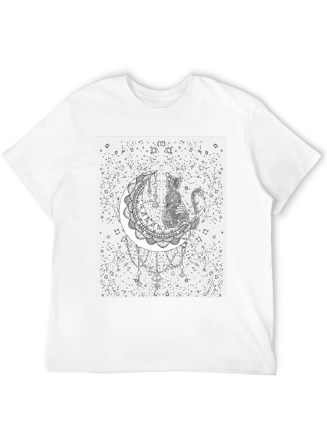 Cat on the Moon Graphic T-Shirt