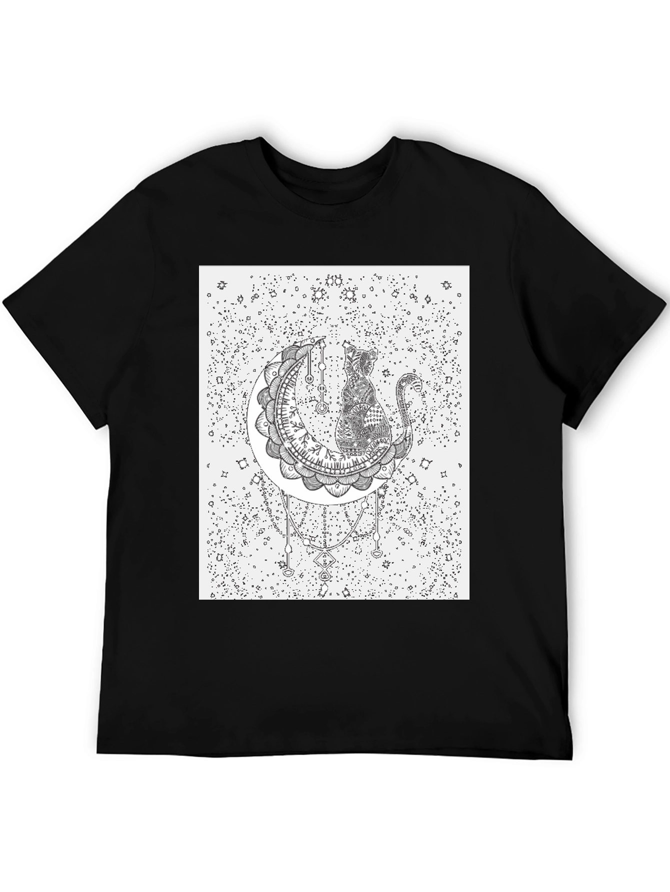 Cat on the Moon Graphic T-Shirt