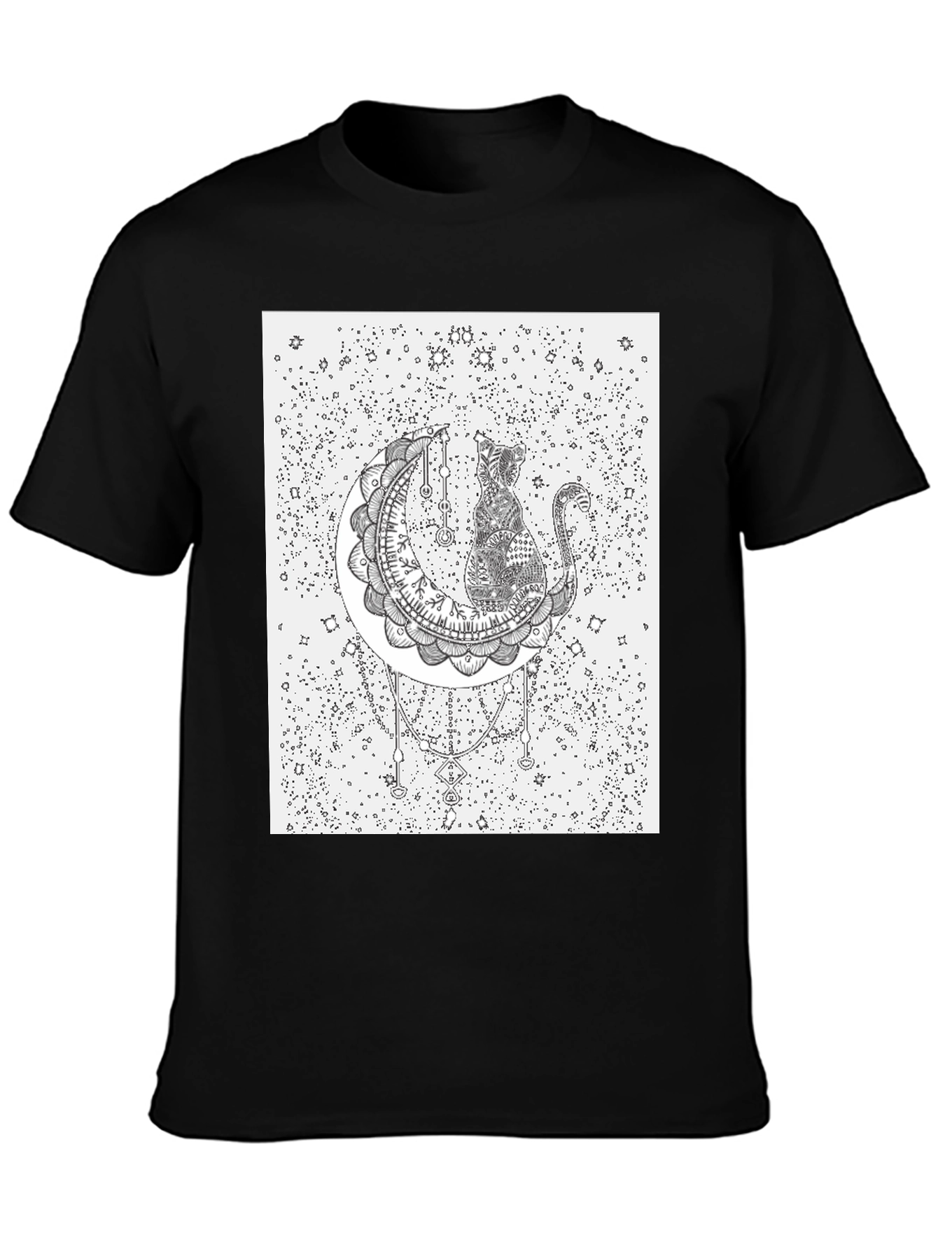 Cat on the Moon Graphic T-Shirt