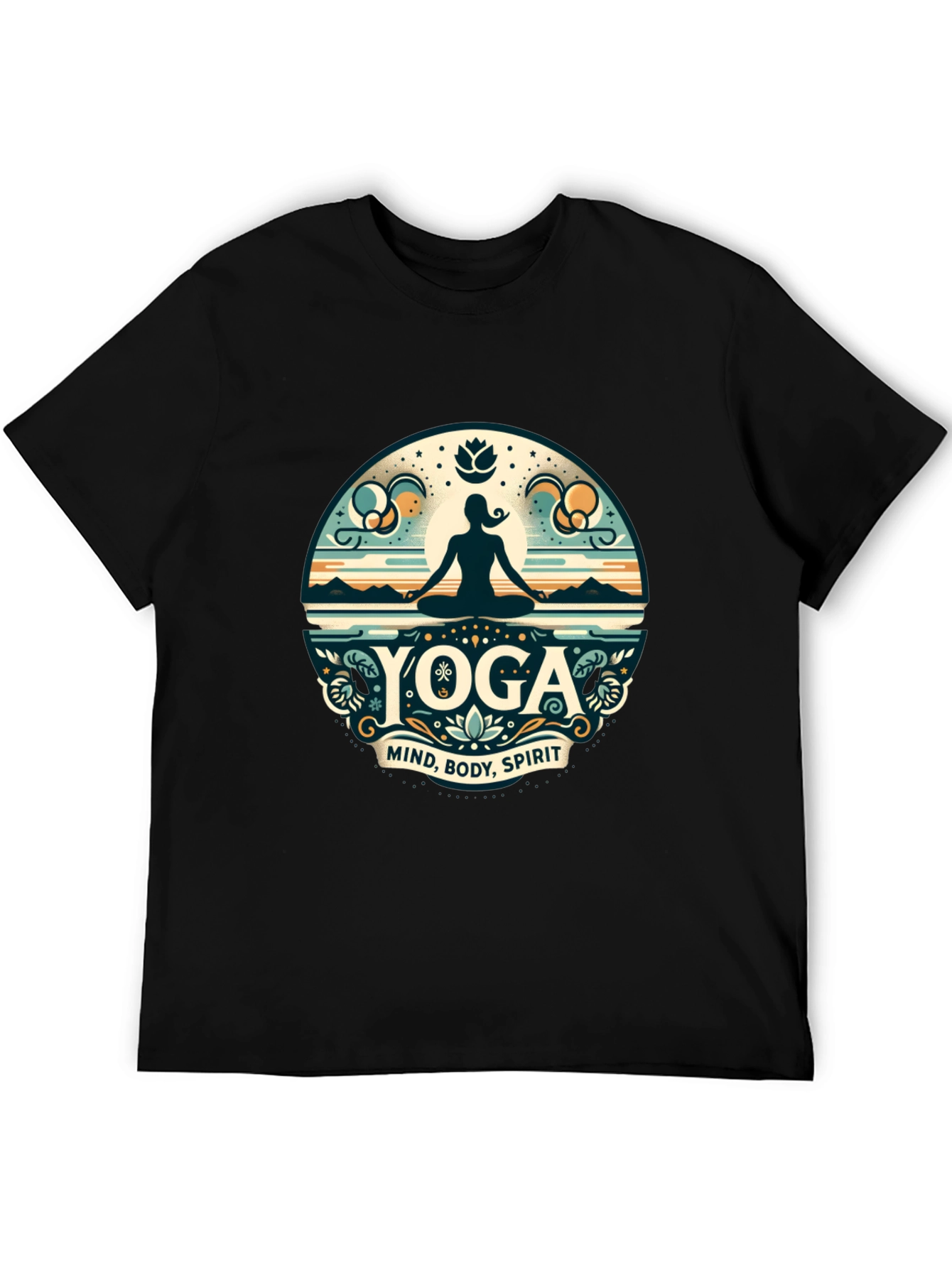 Yoga Mind Body Spirit Graphic T-Shirt