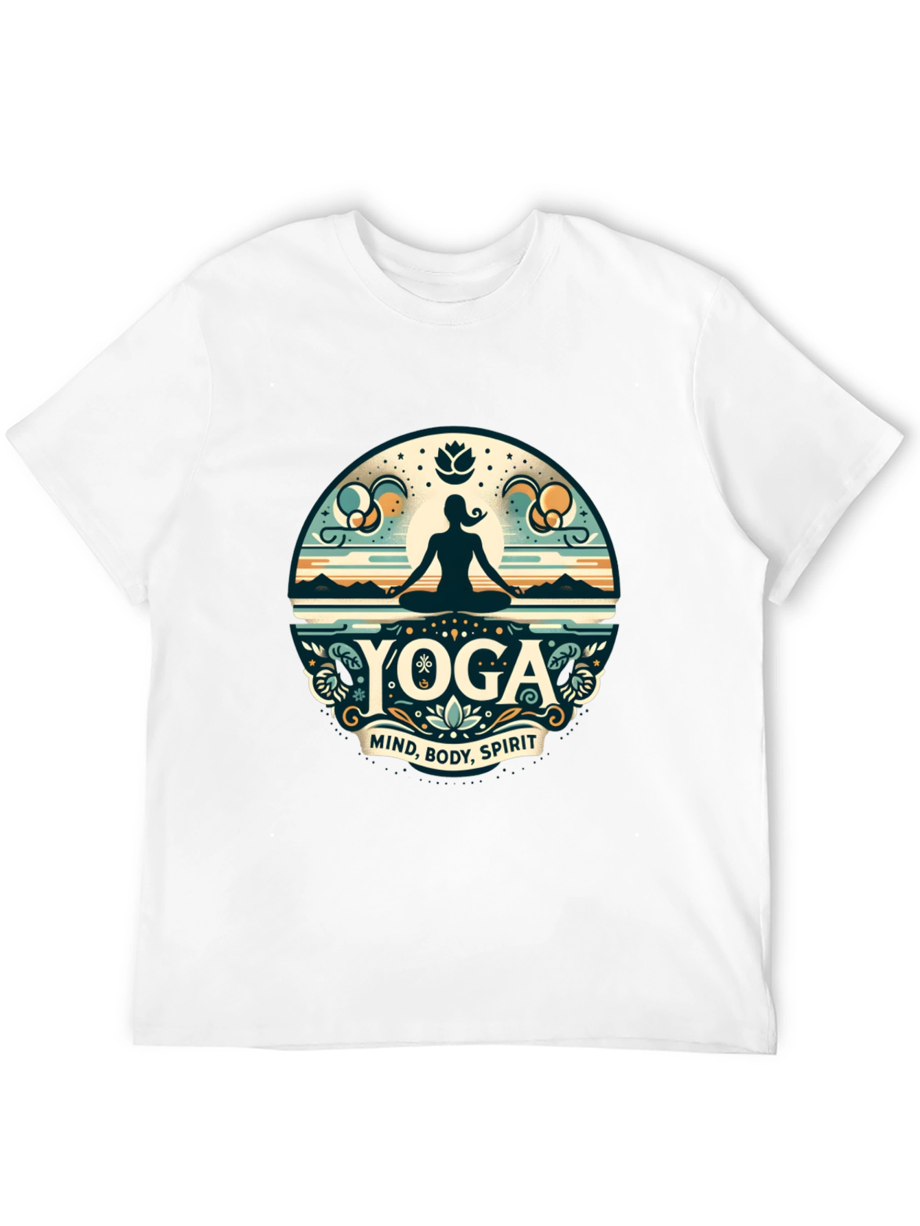 Yoga Mind Body Spirit Graphic T-Shirt