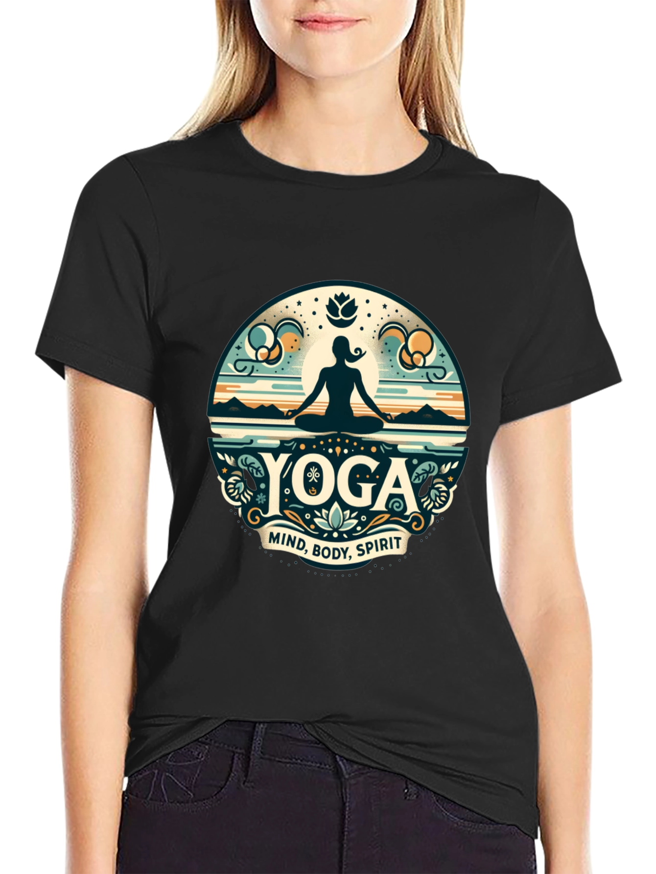 Yoga Mind Body Spirit Graphic T-Shirt