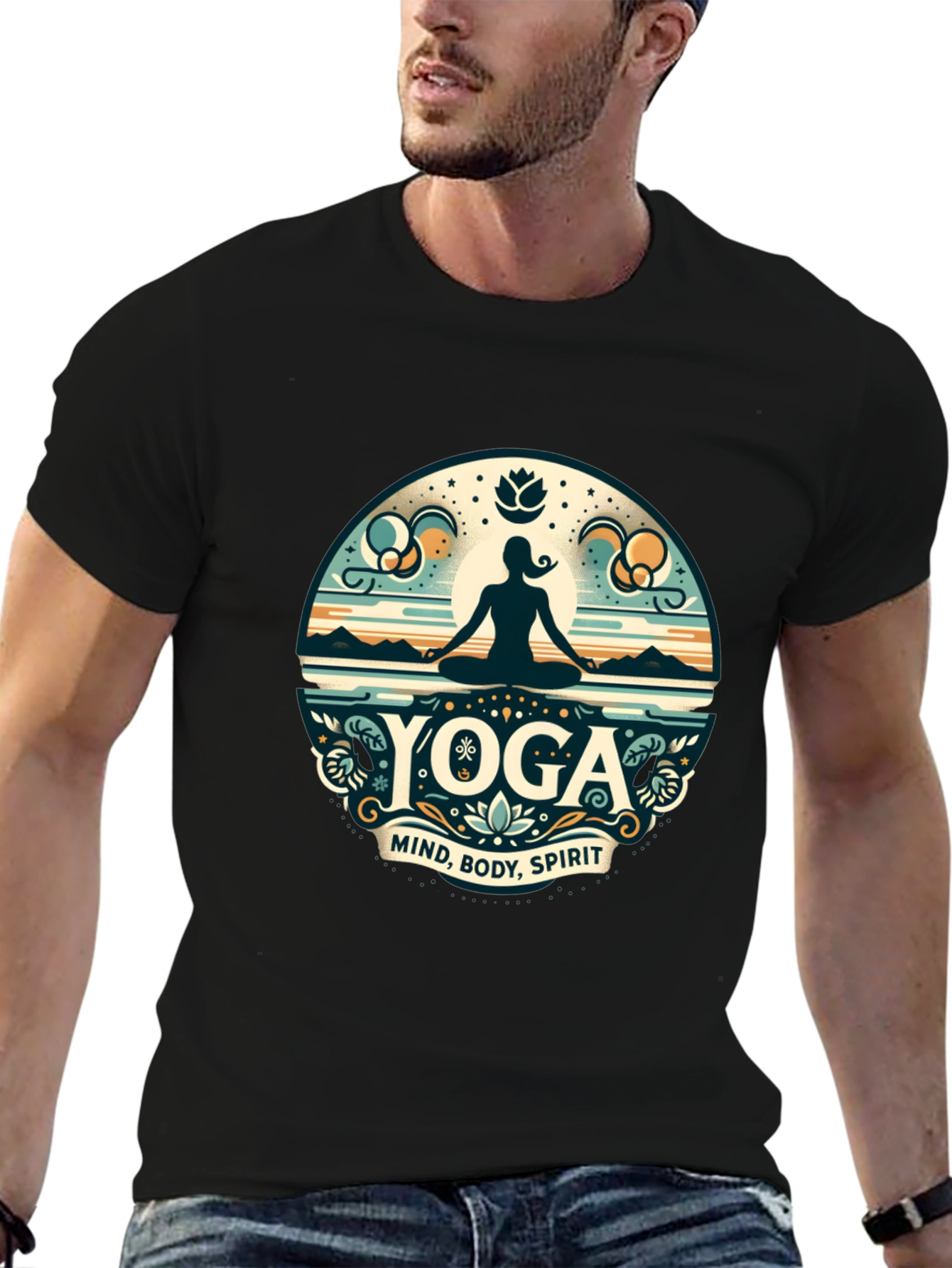 Yoga Mind Body Spirit Graphic T-Shirt